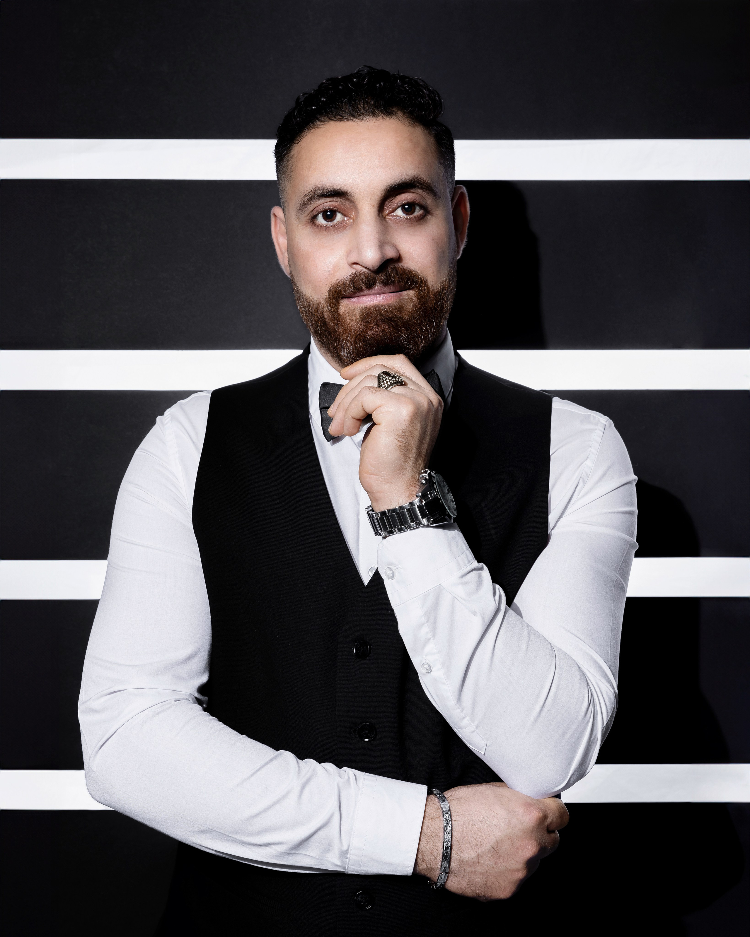 Morgen des Bräutigams im Studio