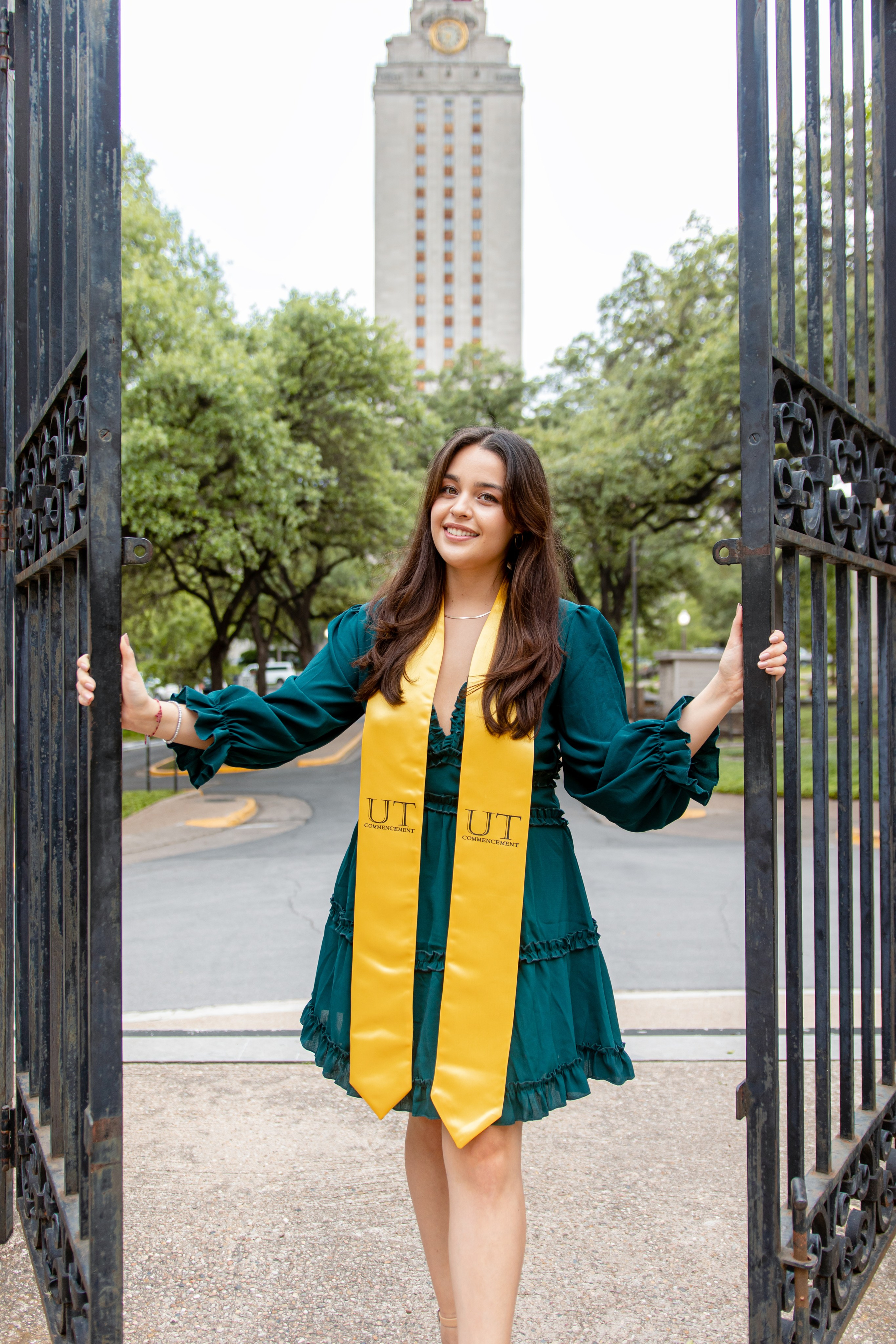 Monica’s graduation photoshoot at the University of Texas Austin