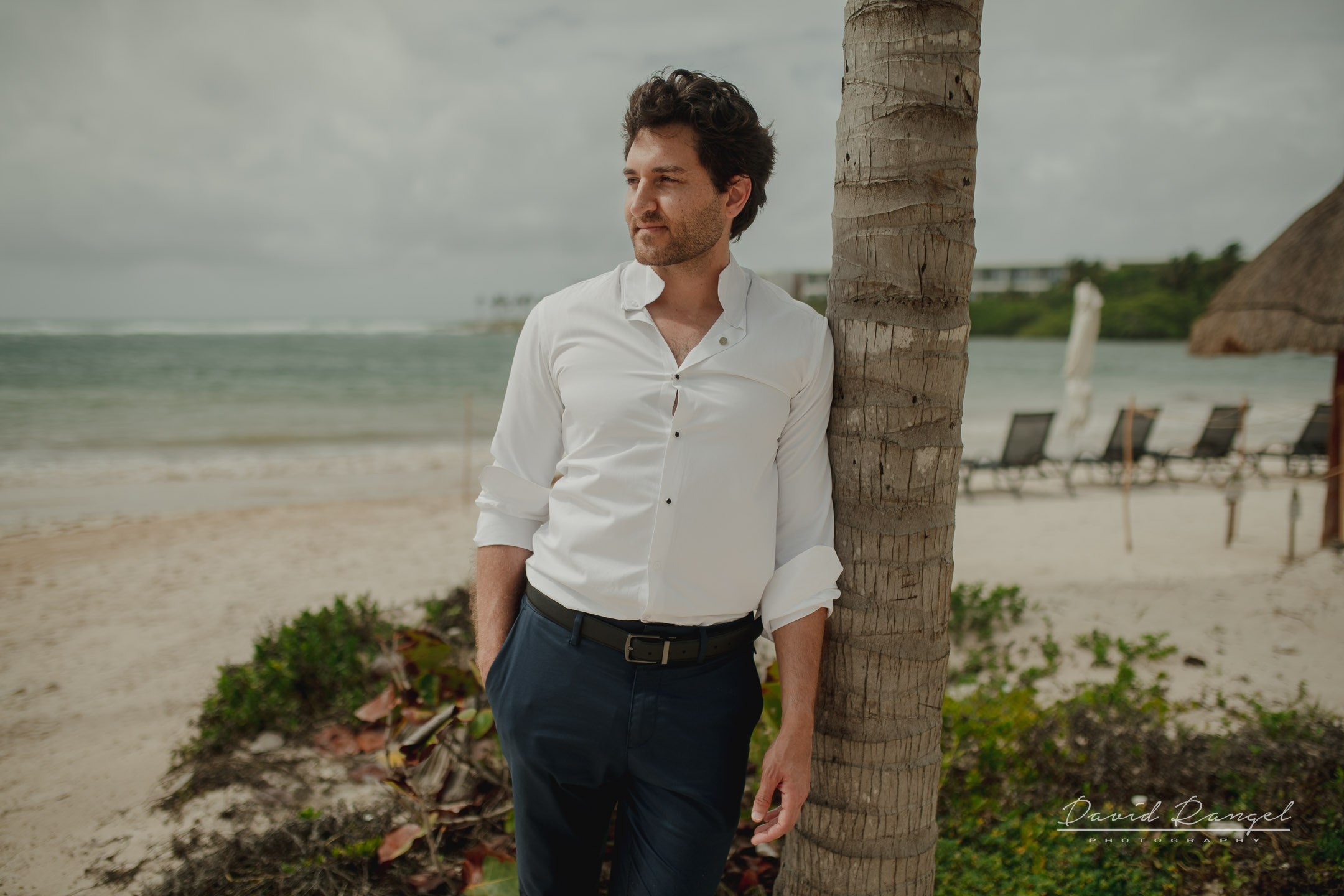 Secilia and Brandon tras the dress at the Conrad Tulum Hotel. Destination wedding photographer based in Cancun and Riviera Maya with service worldwide