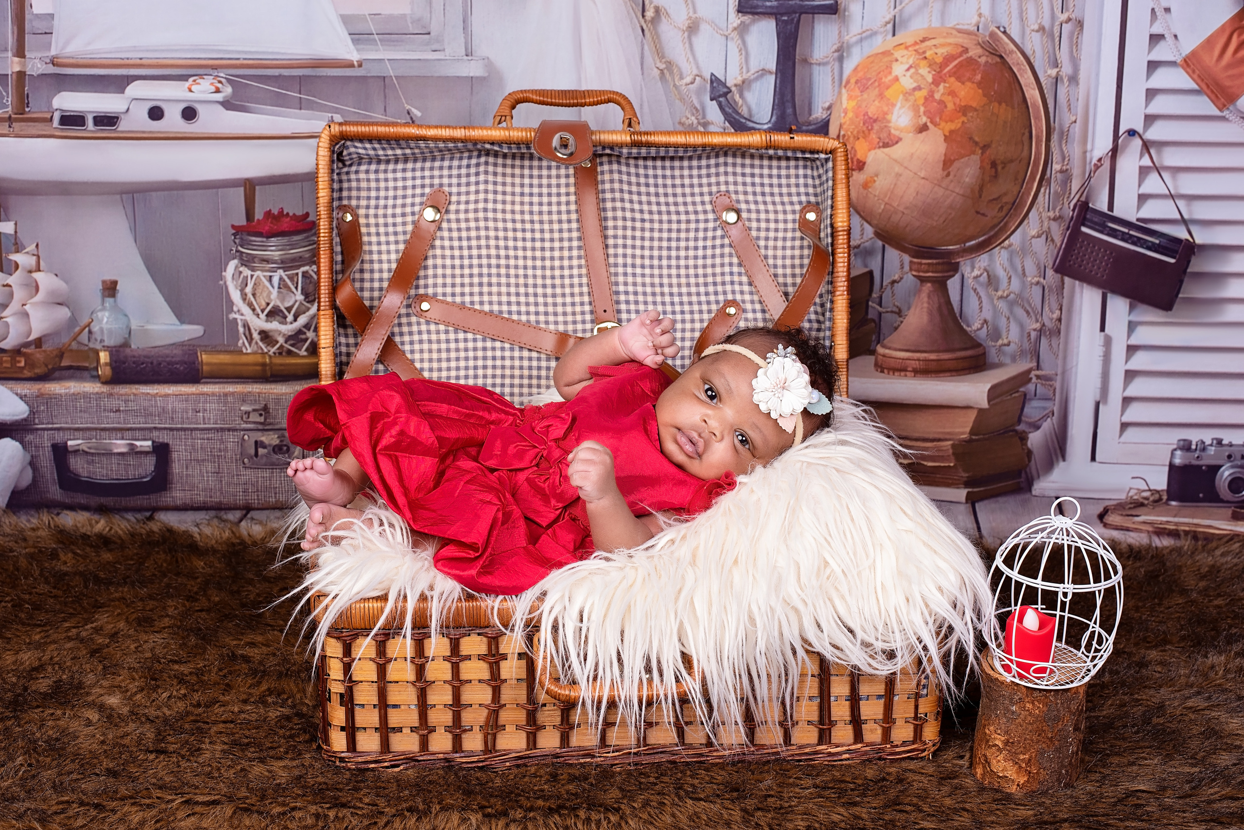 Cute black African newborn baby girl photo shoot Mombasa Kenya