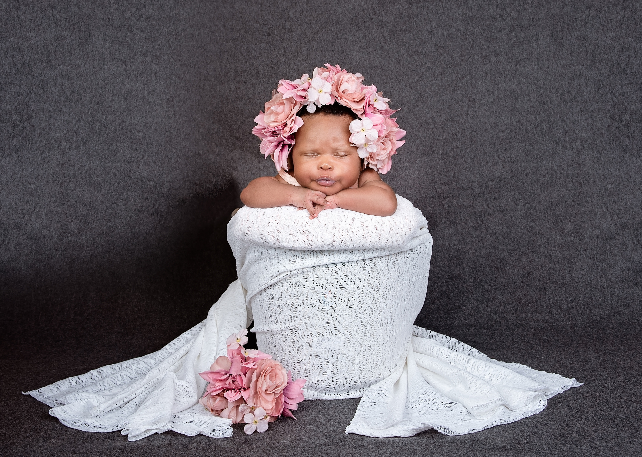 Cute African baby girl newborn photo shoot Nairobi Kenya