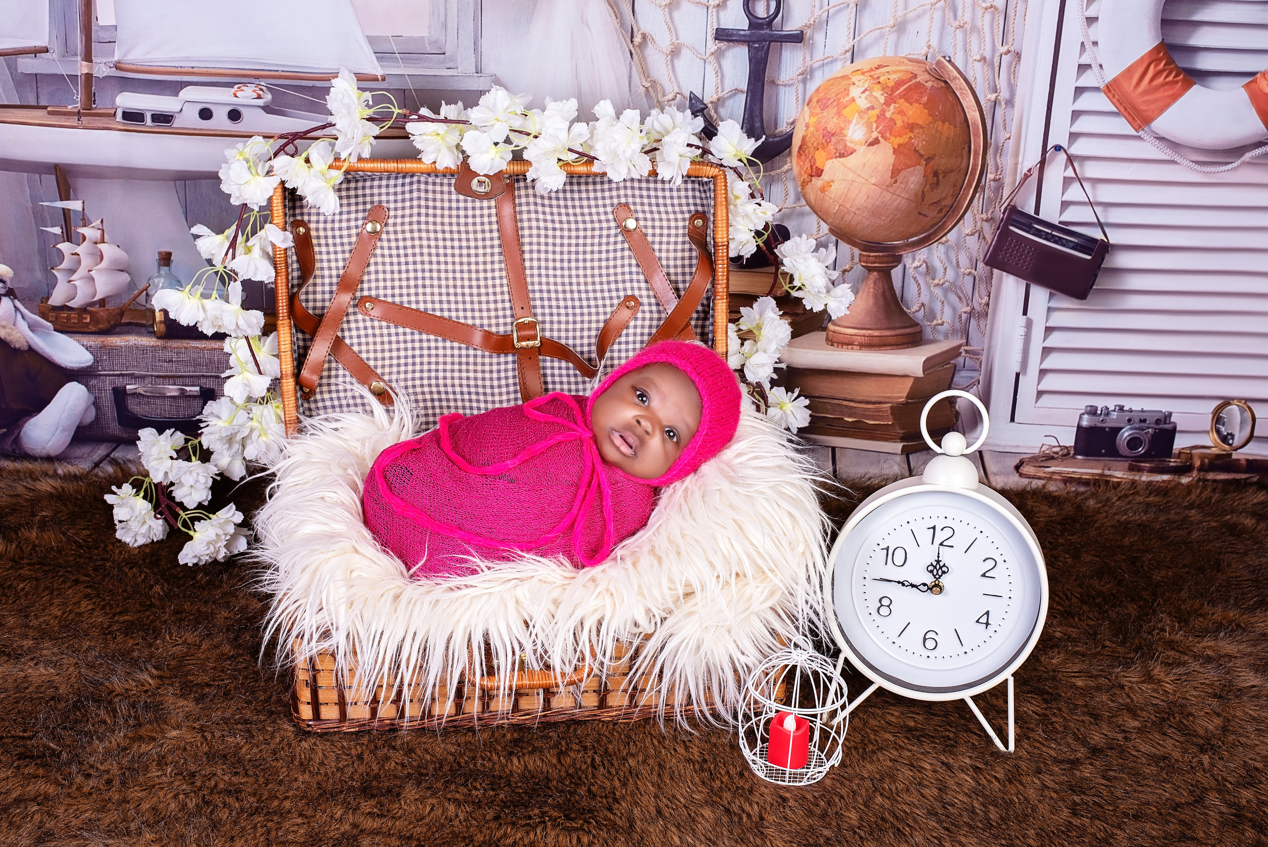 Beautiful African baby girl newborn photo shoot Mombasa Kenya 