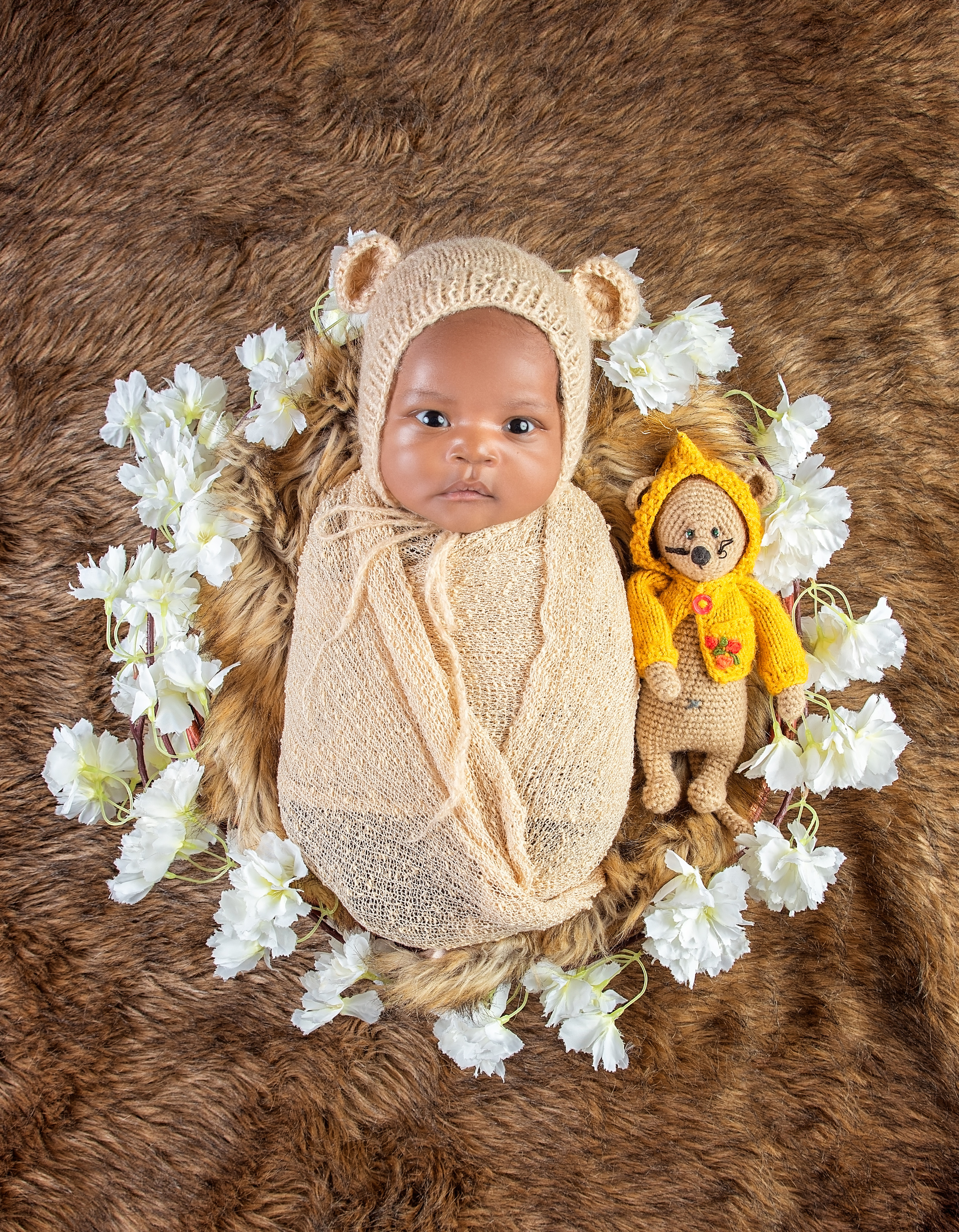 Black baby girl newborn photo shoot Nairobi Kenya