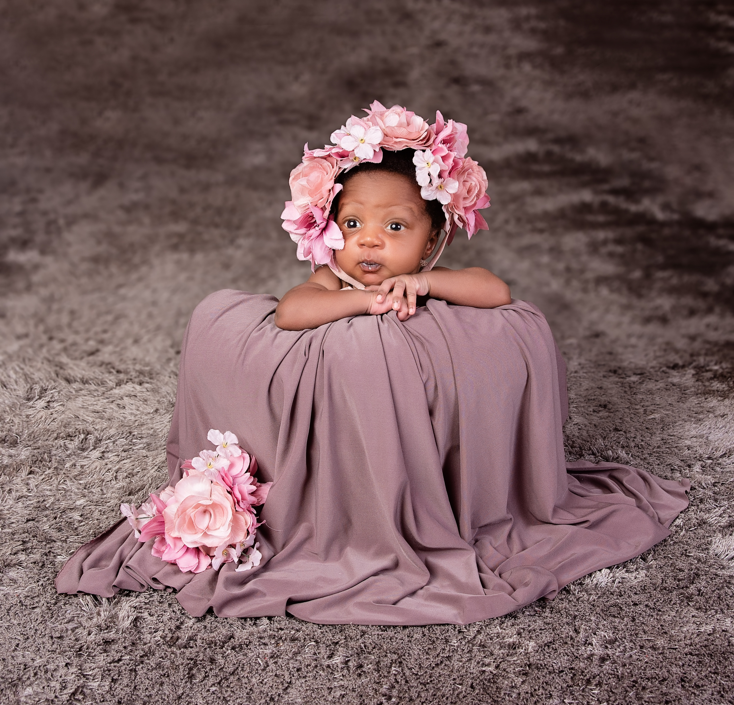 Cute African 2 weeks newborn baby girl Mombasa Kenya 