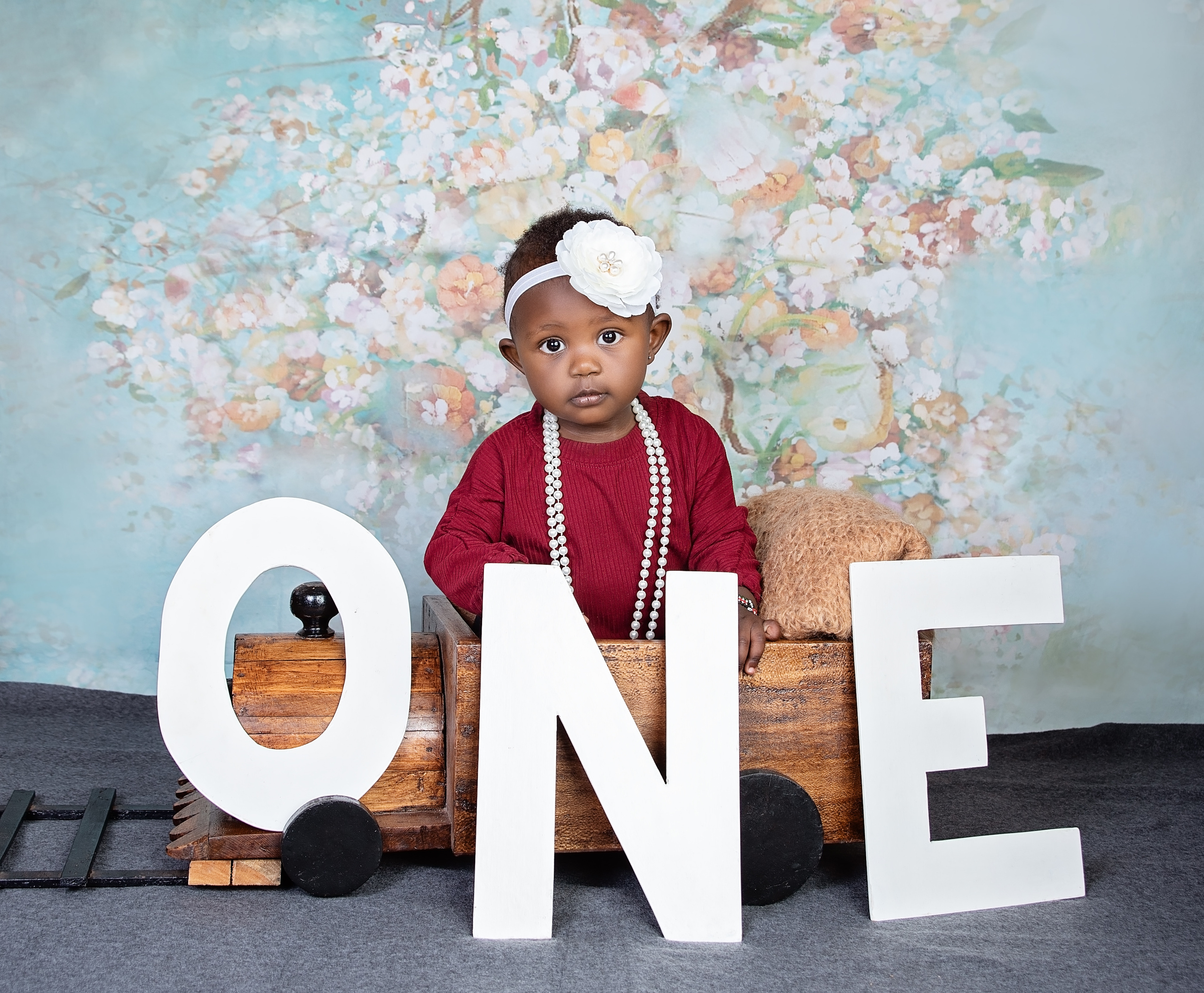 One year photo shoot for African baby girl Mombasa Kenya