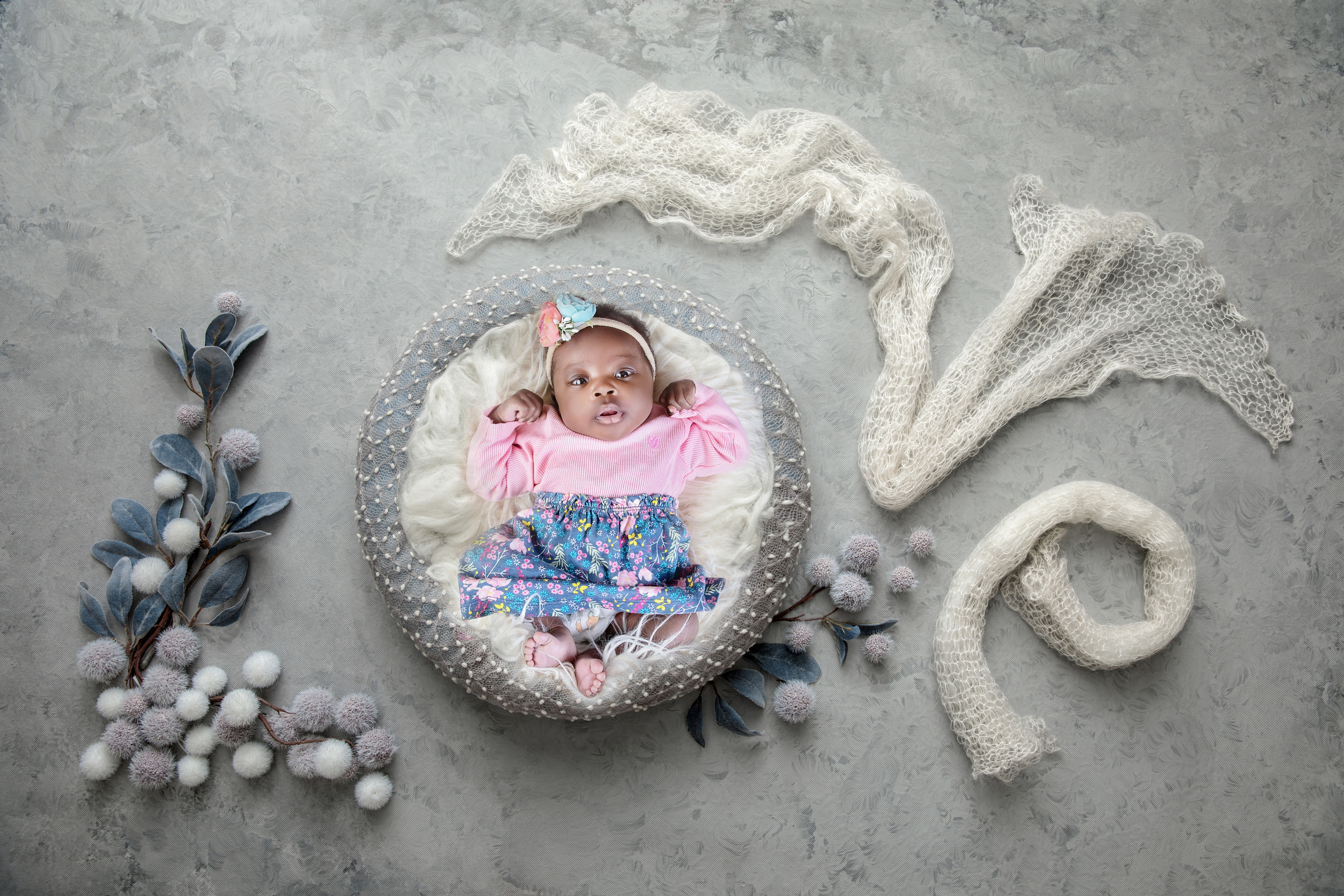 Black Baby girl newborn photo shoot Nairobi KEnya