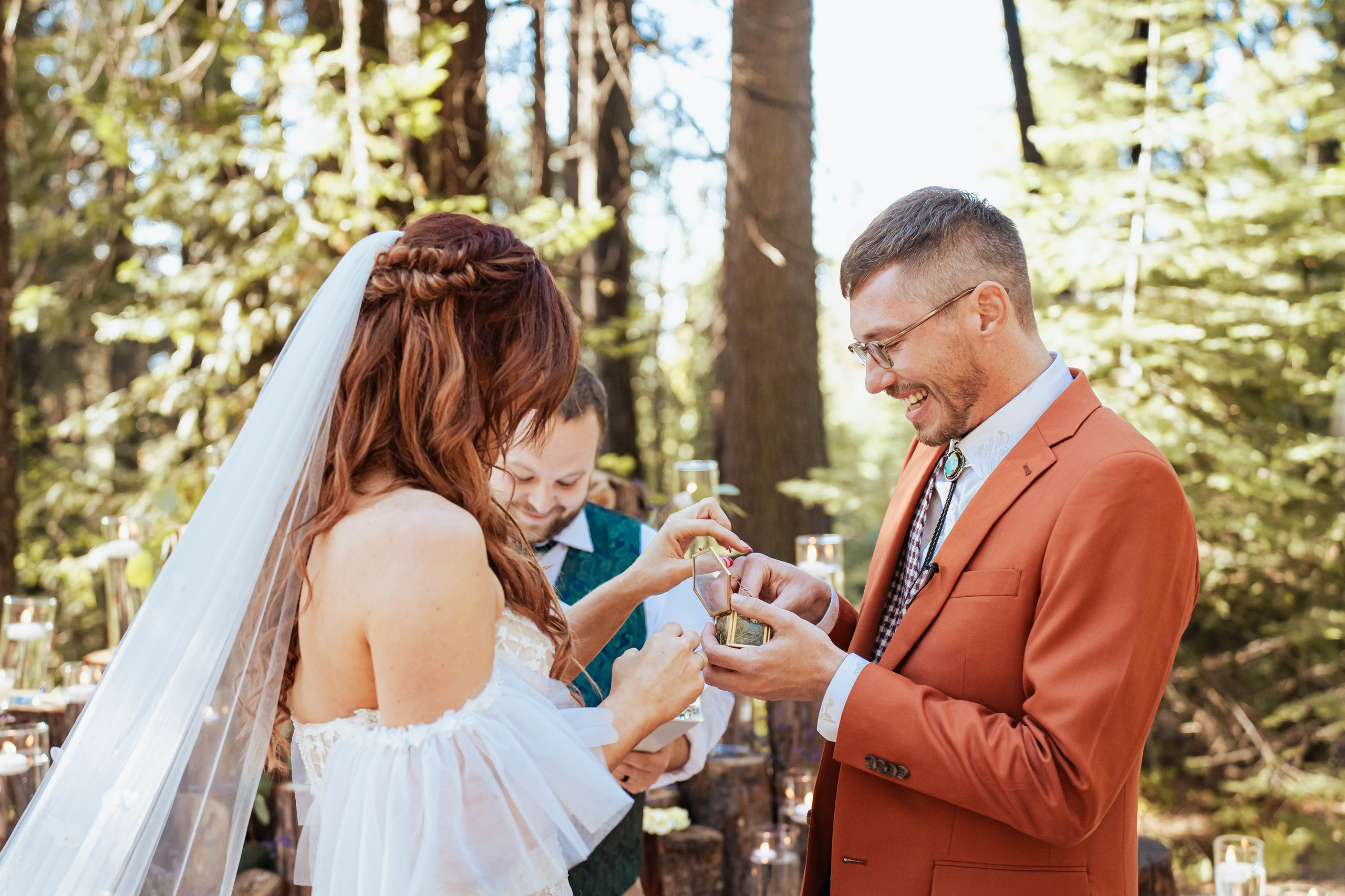 Wedding in forest. Cinematic Wedding & Elopement Photography in Los Angeles | Inspired by Indie Film & Real Life