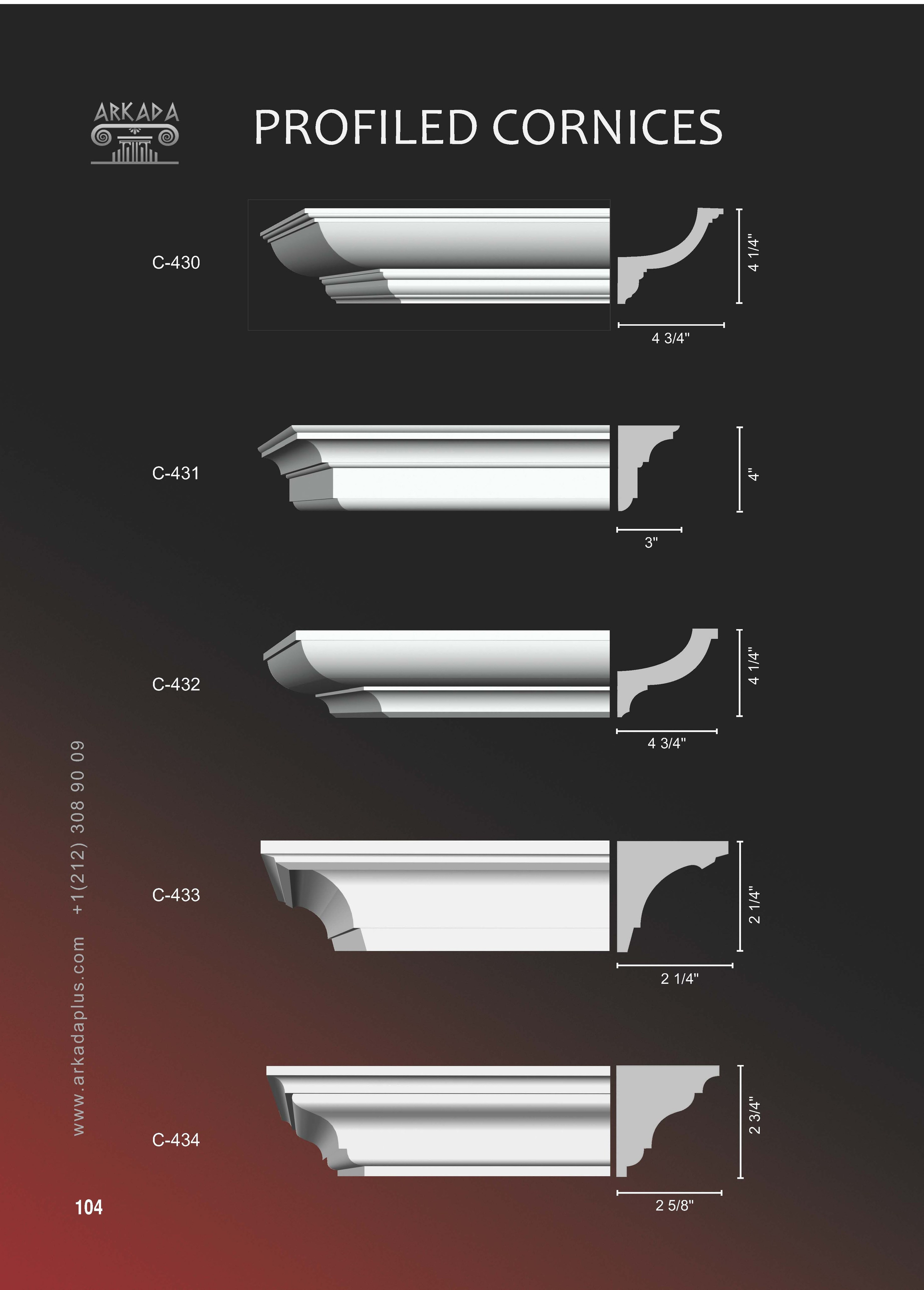 Catalog pages. Plaster molding