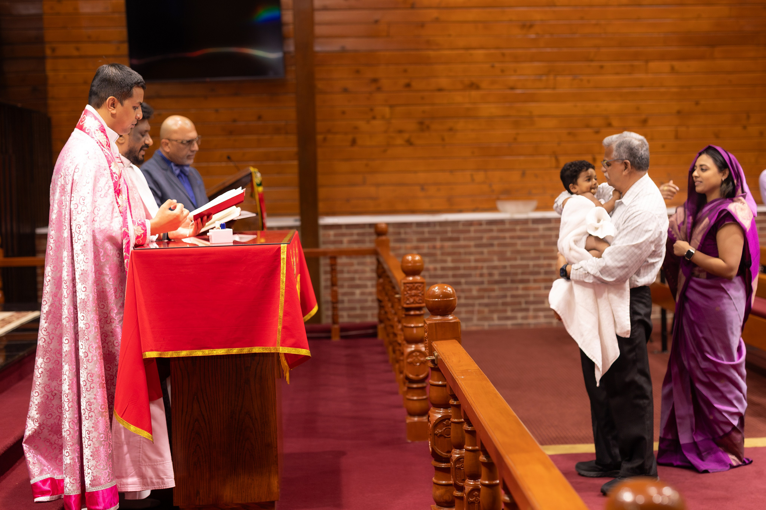 Baptist Church Baptism of a One-Year-Old Boy. Family, lifestyle, and commercial photography in New York and New Jersey