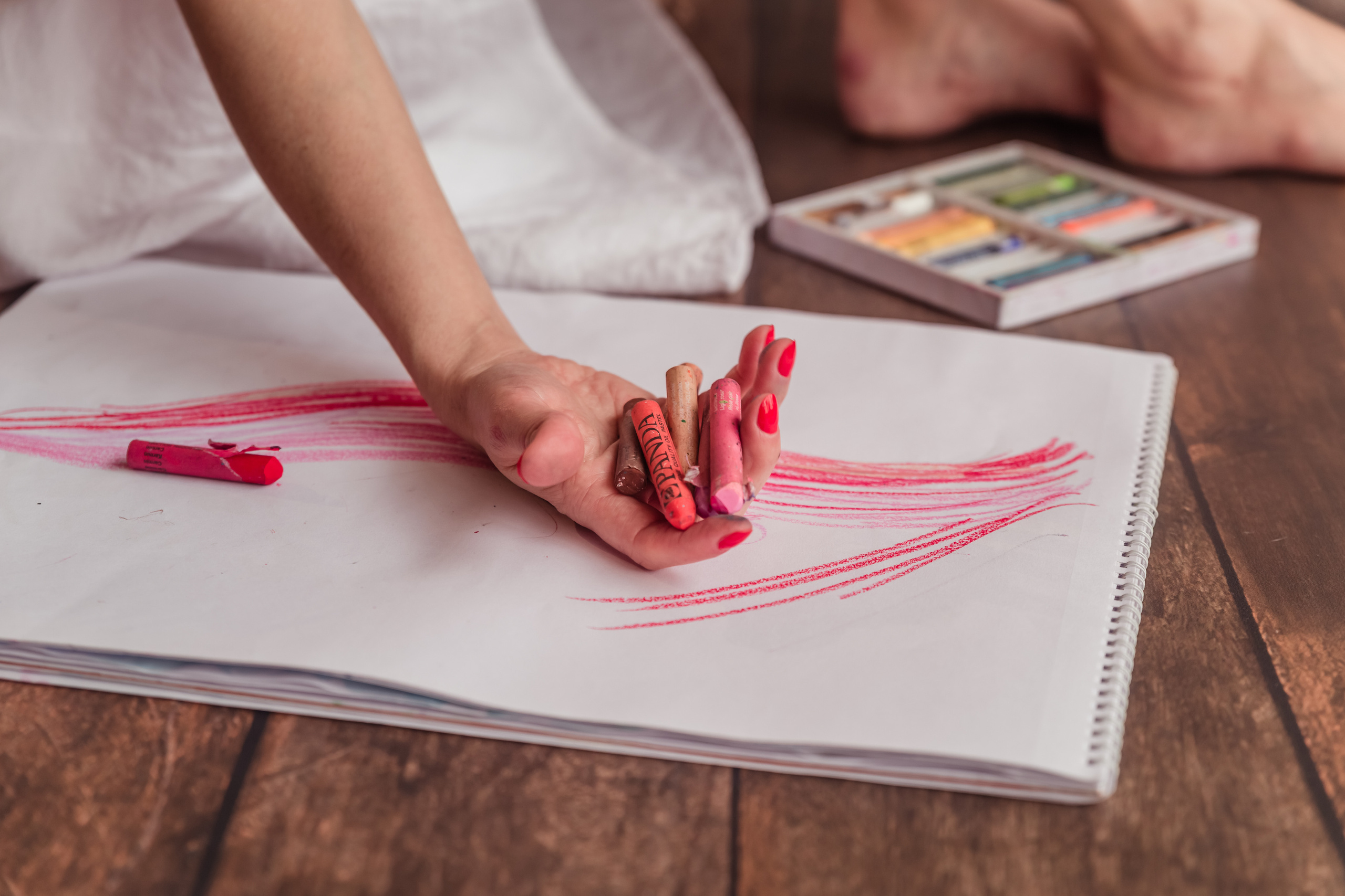 Content photo session in home studio