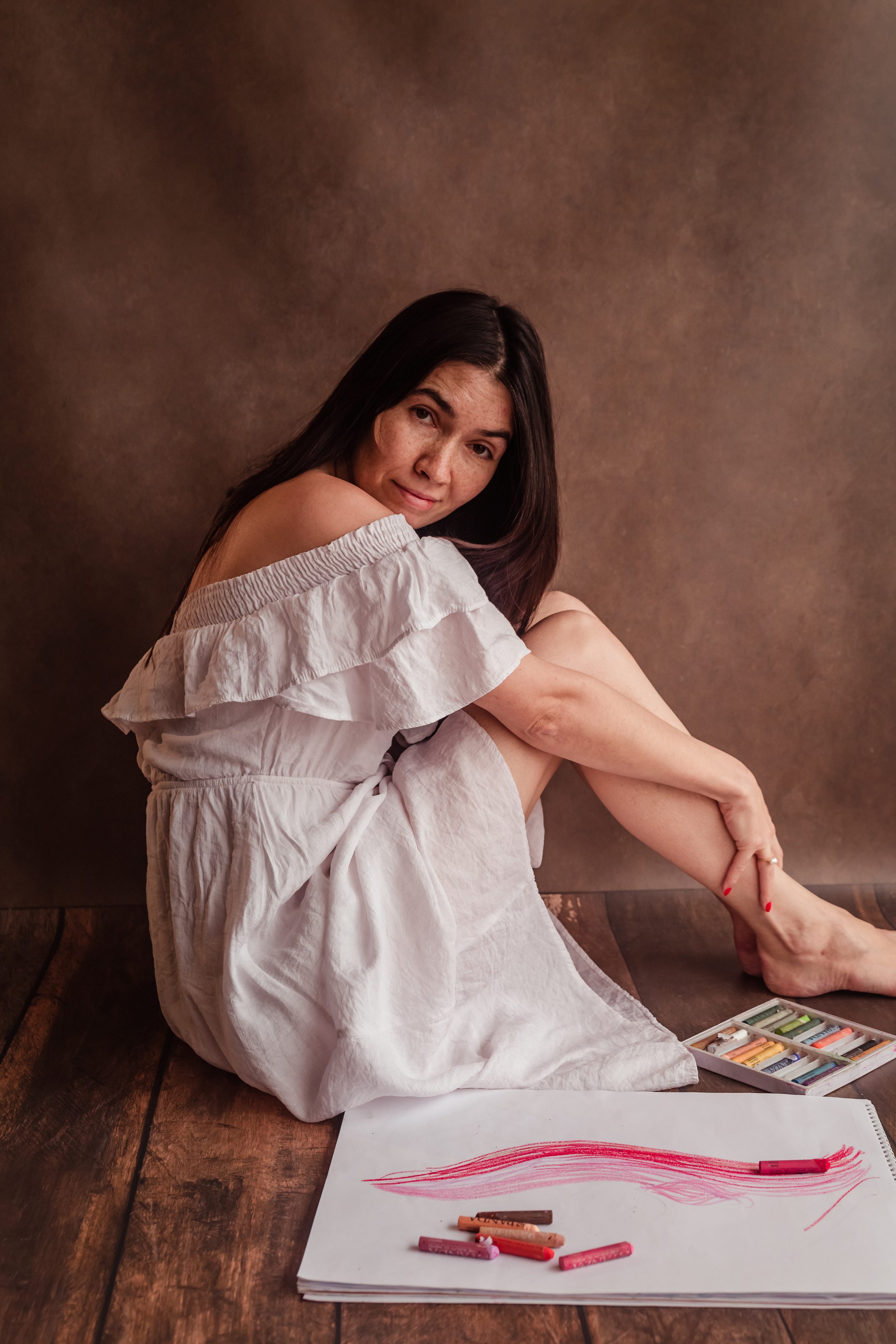 Content photo session in home studio