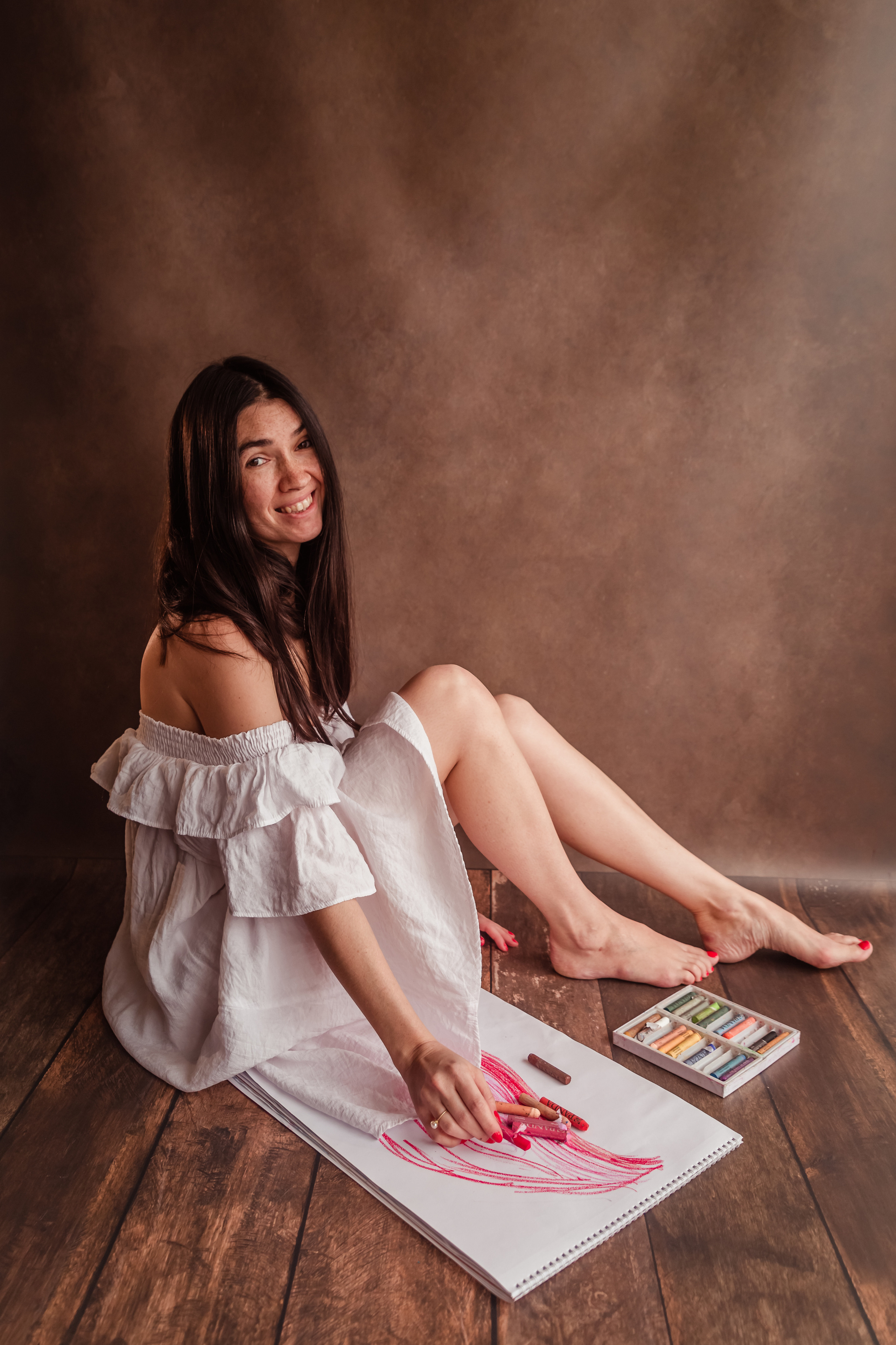 Content photo session in home studio