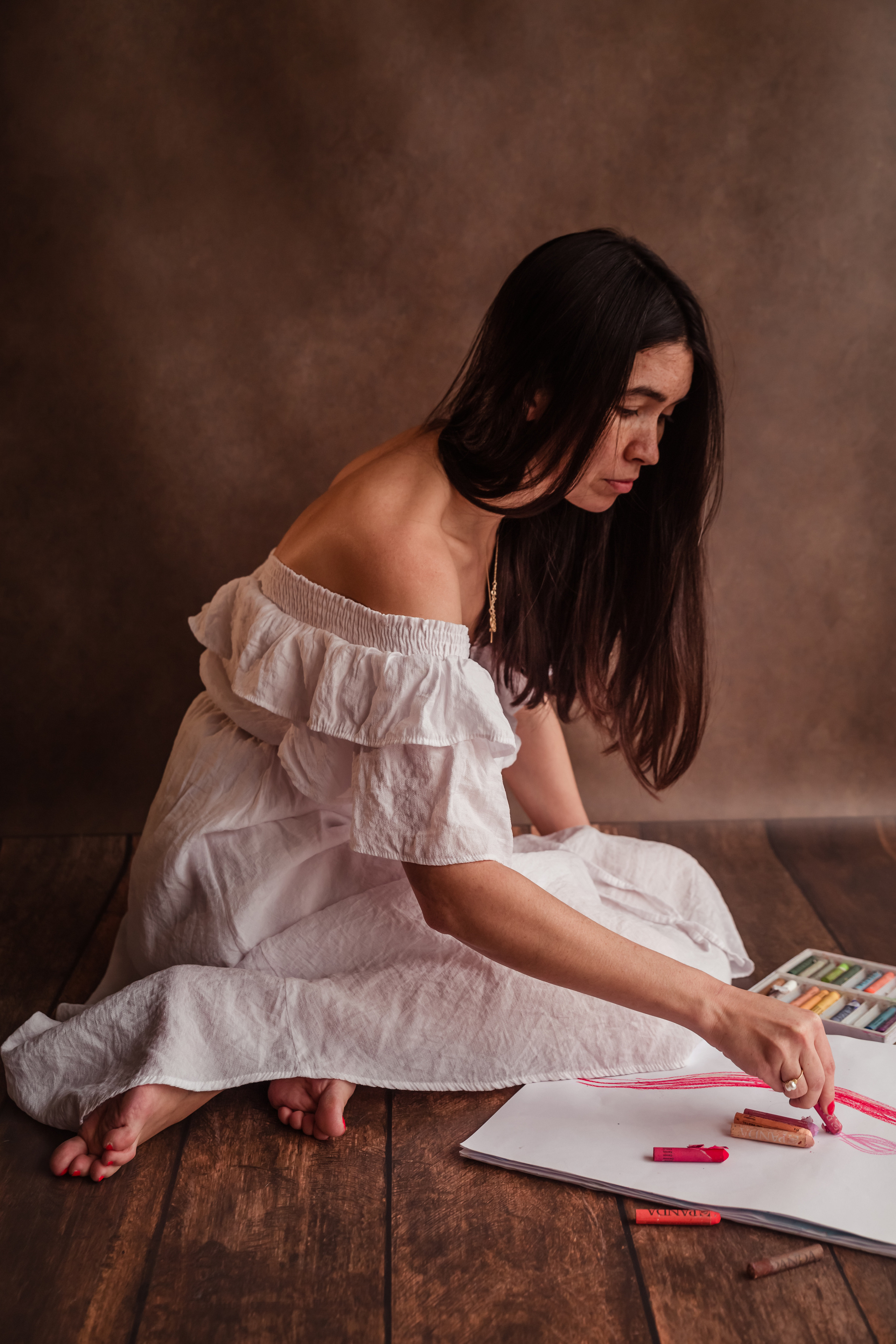 Content photo session in home studio