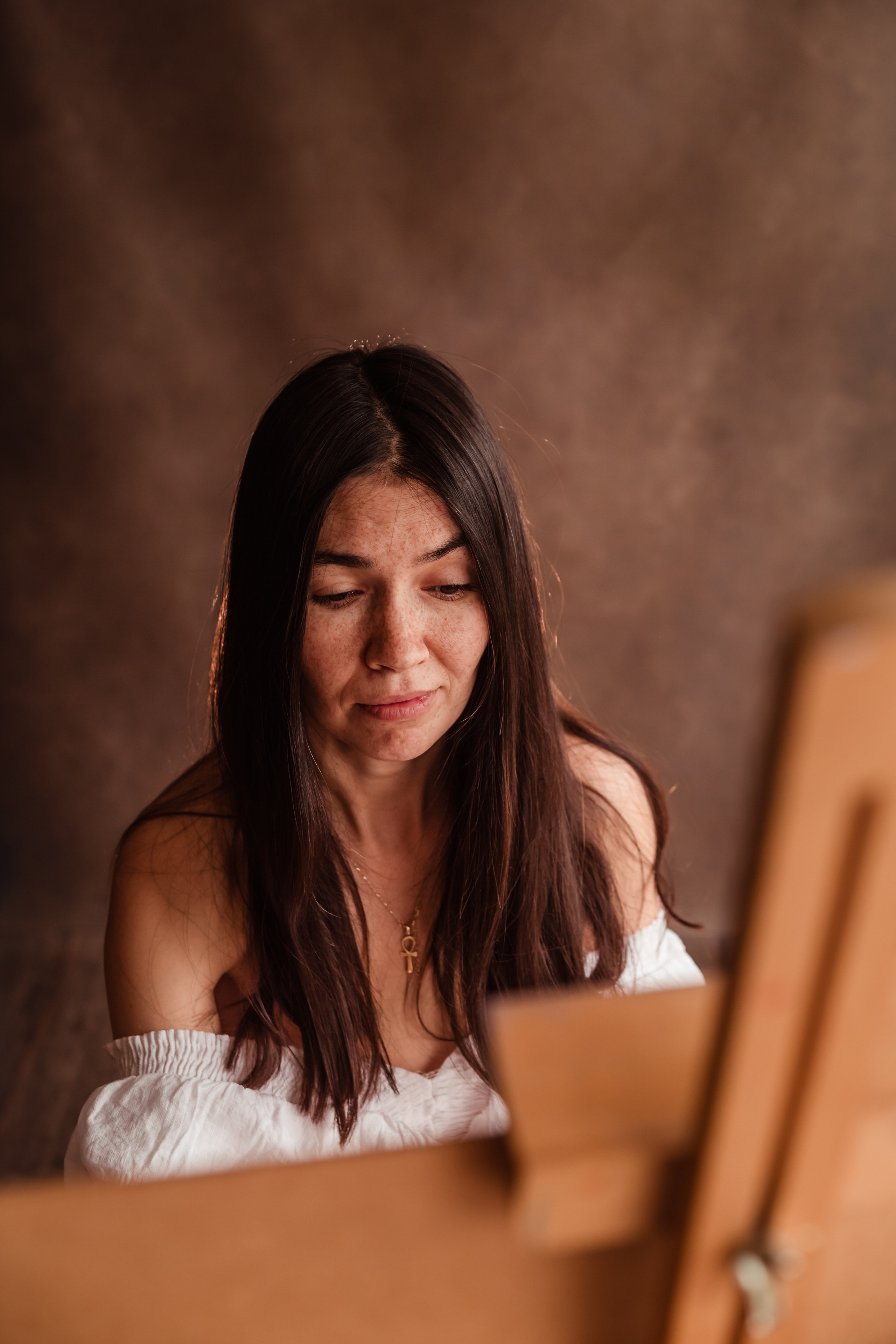 Content photo session in home studio