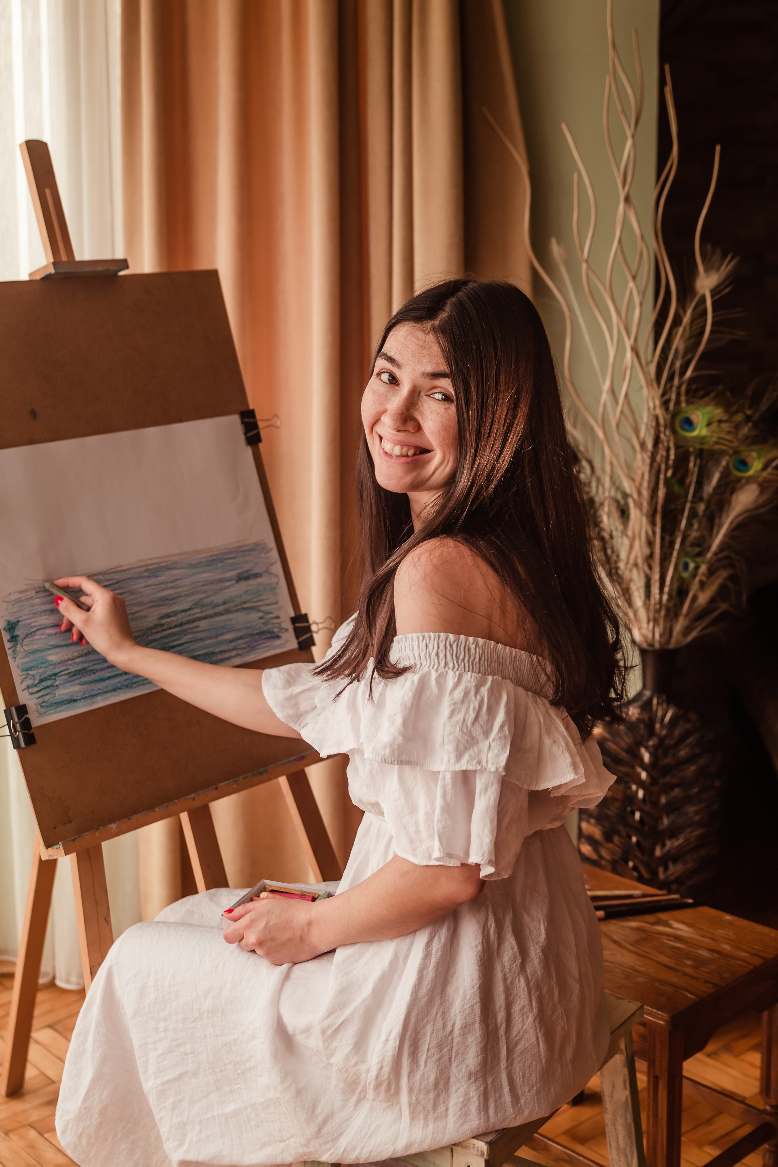 Content photo session in home studio