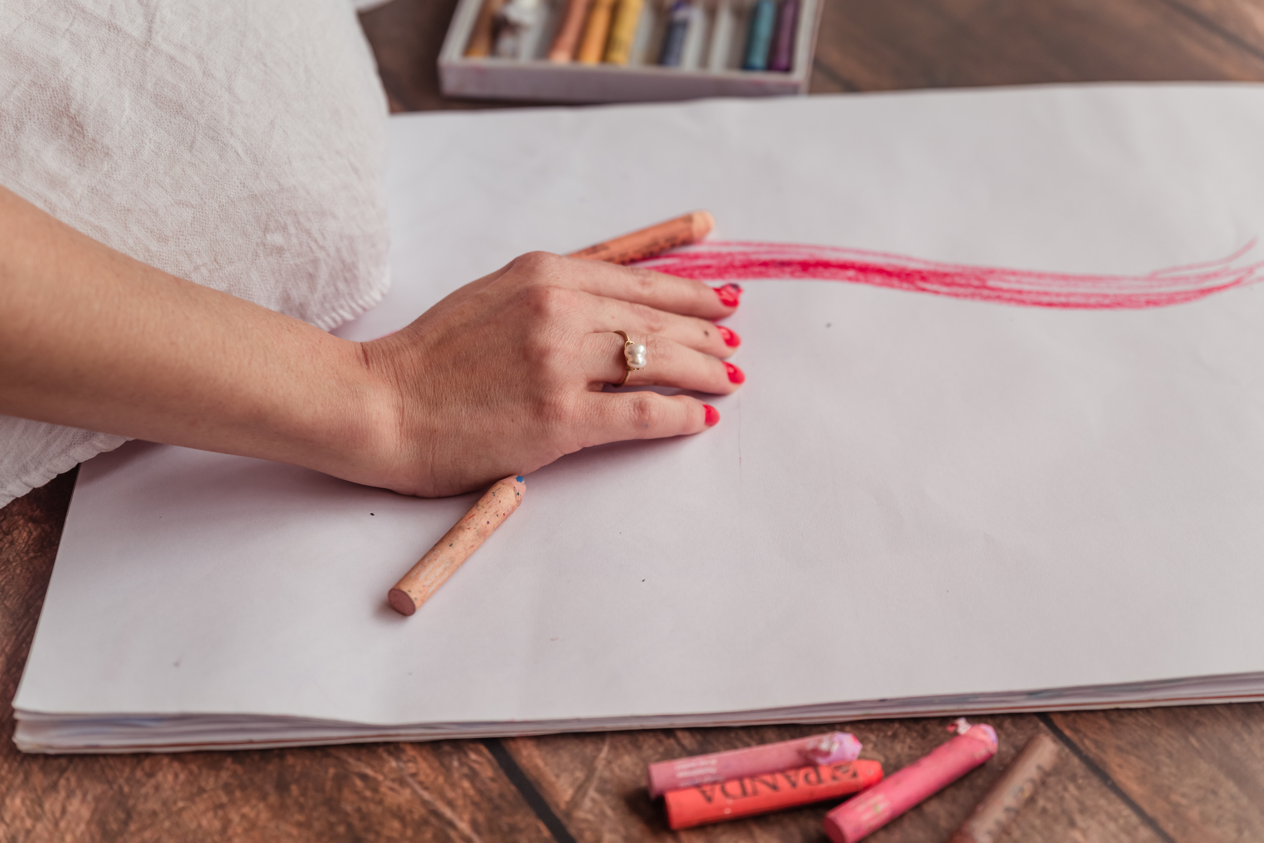 Content photo session in home studio