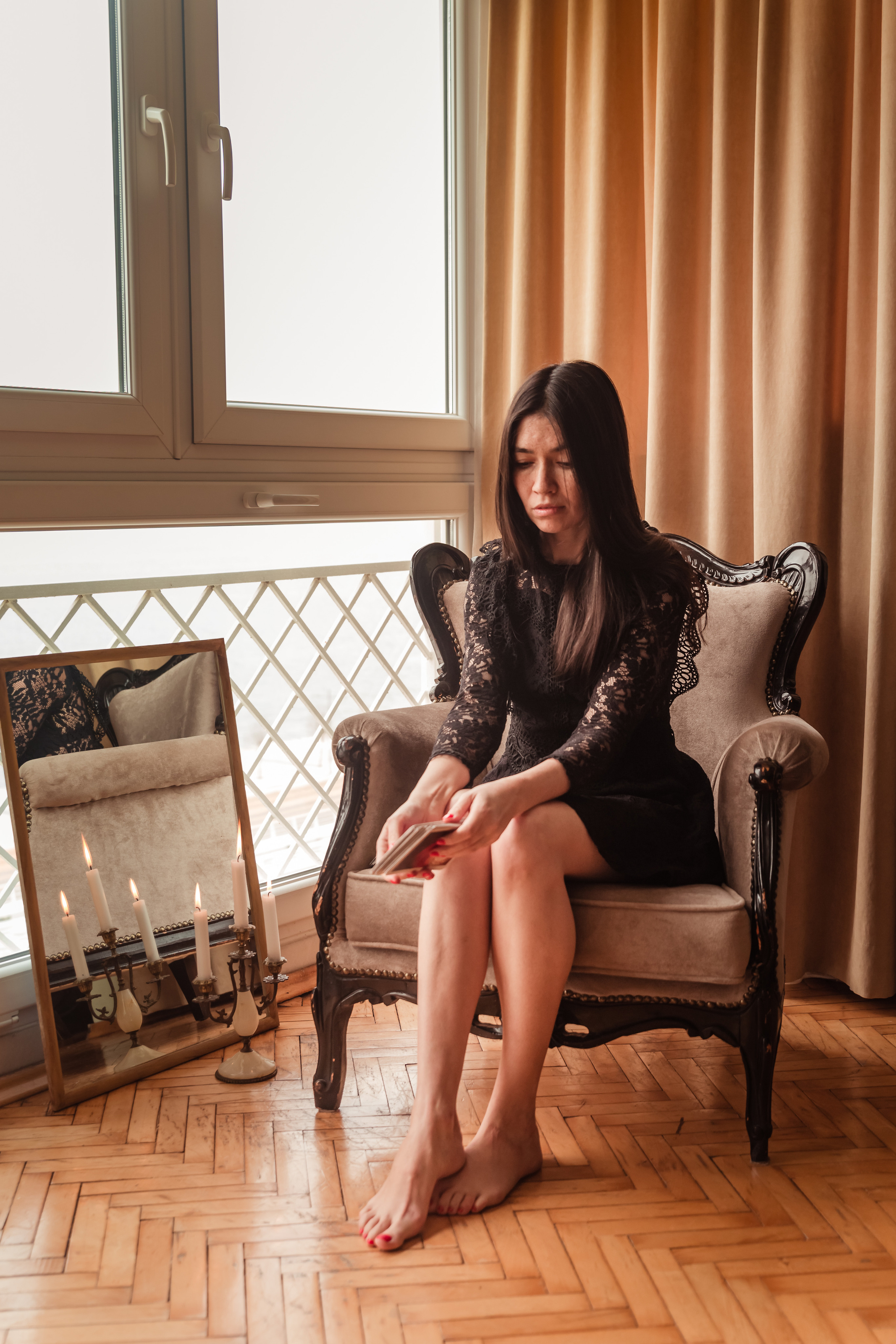 Content photo session in home studio