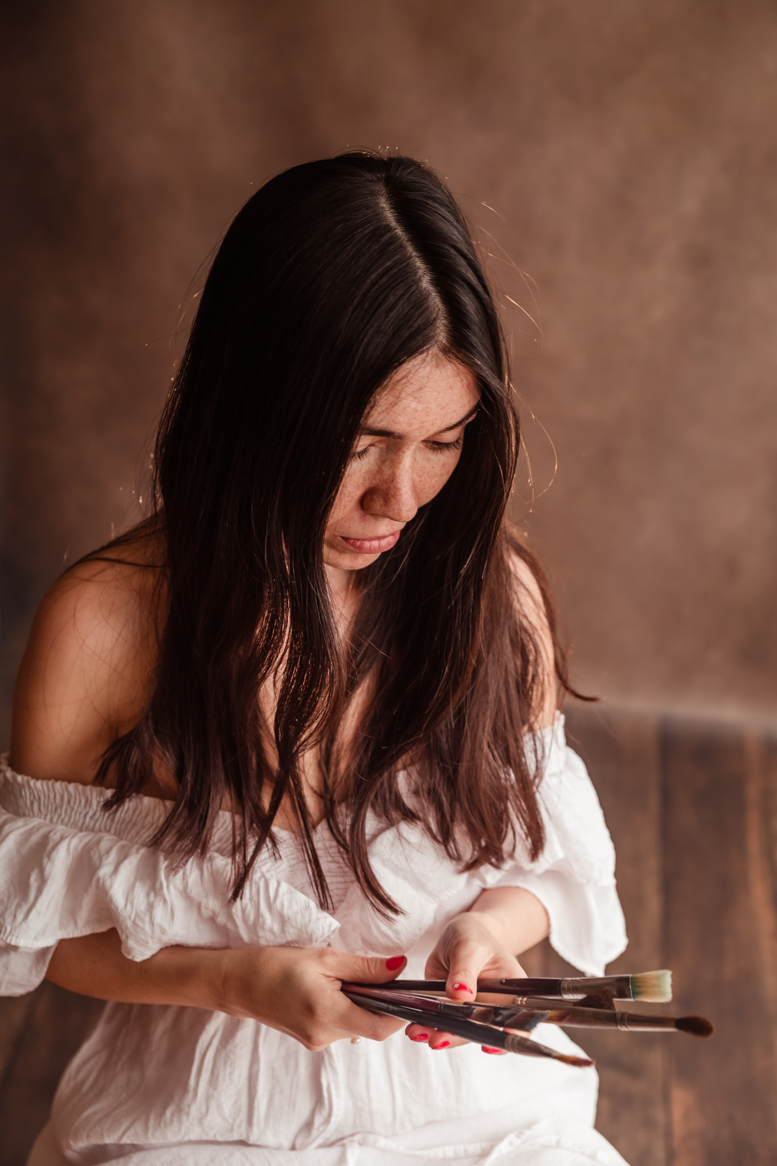 Content photo session in home studio