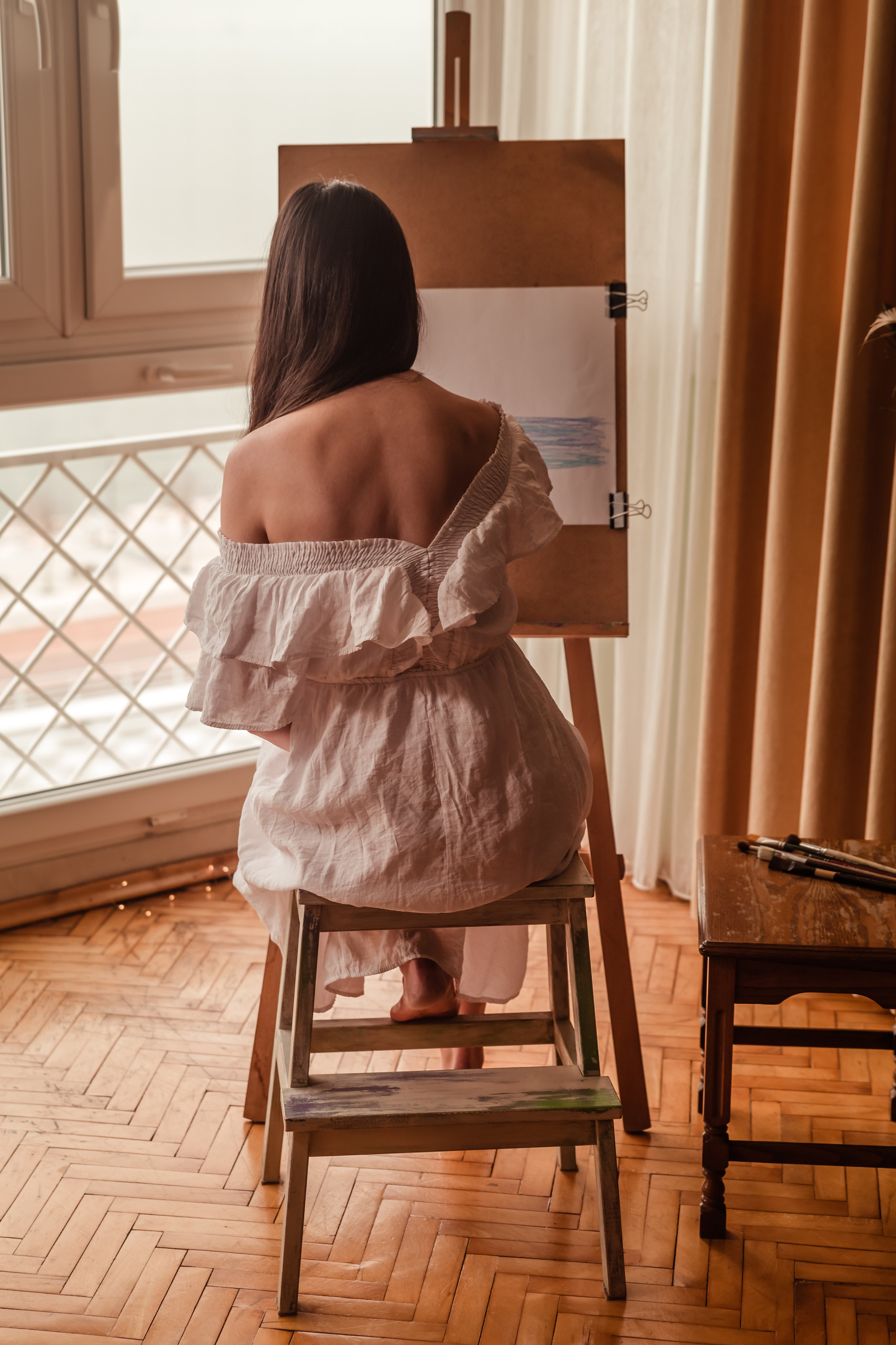 Content photo session in home studio