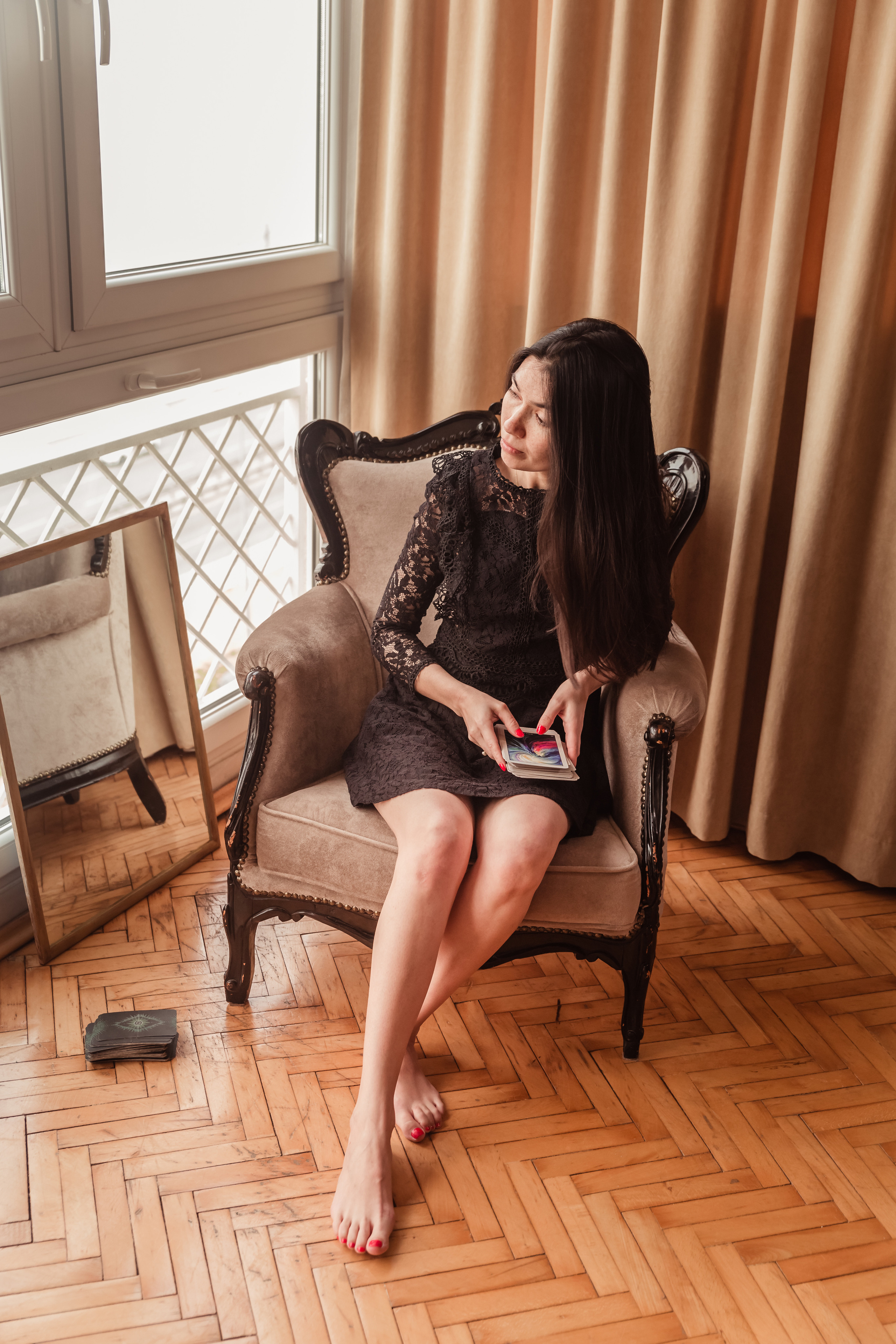 Content photo session in home studio