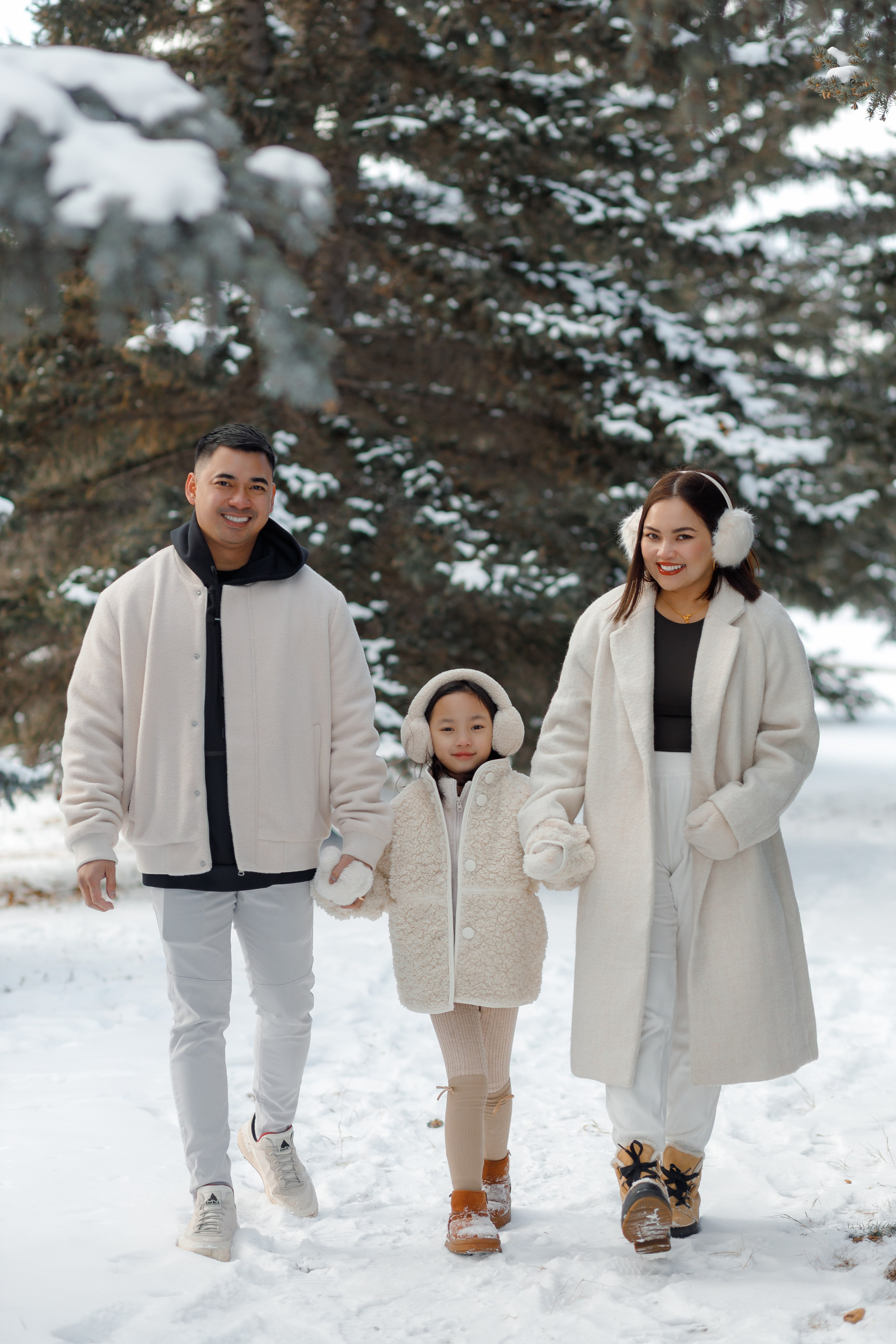 Family winter story. Home