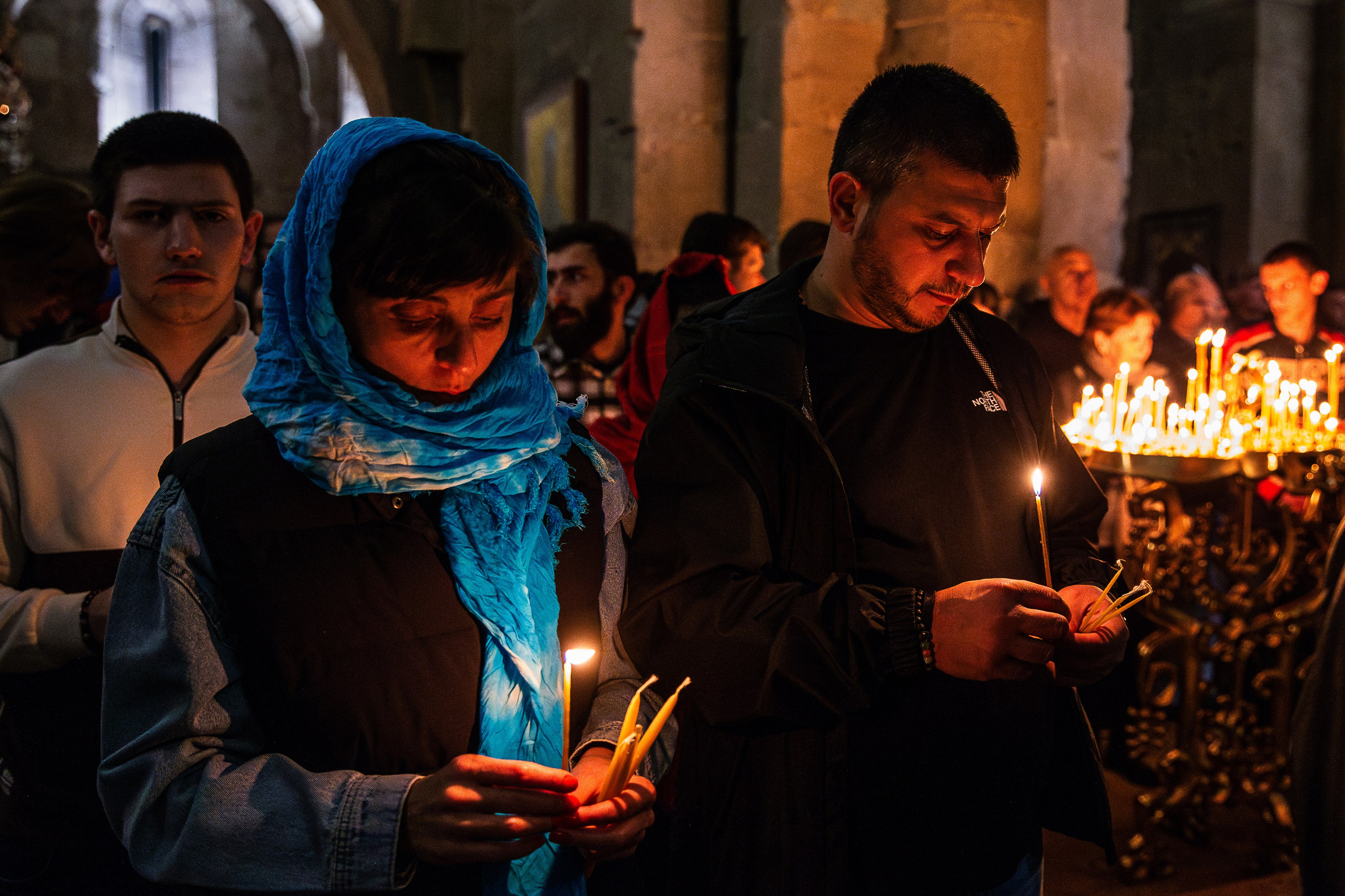 The Easter Procession in Svetitskhoveli: A Night of Light and Faith. Ilya Vaga