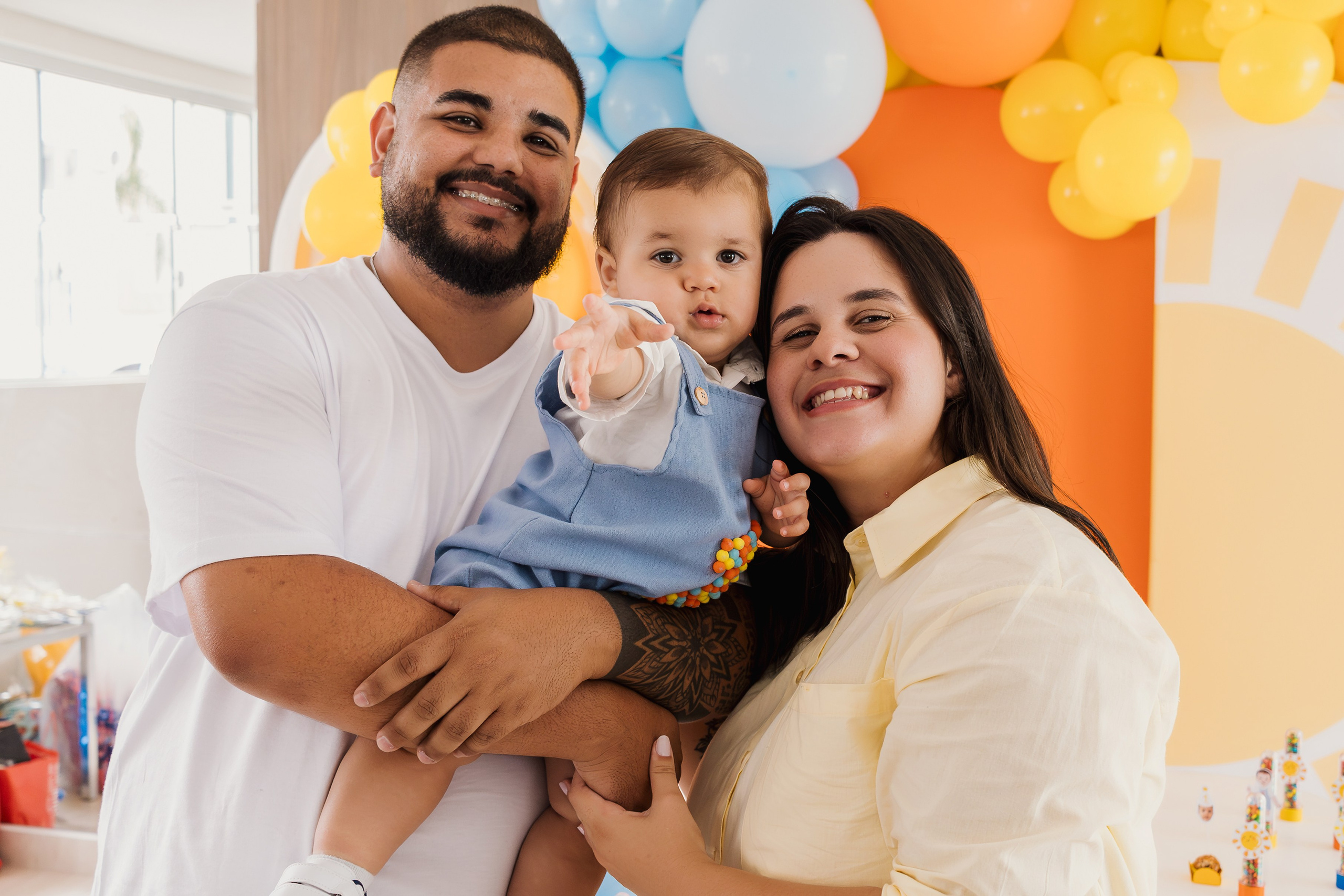 Aniversário infantil colorido, em Palhoça, Santa Catarina.