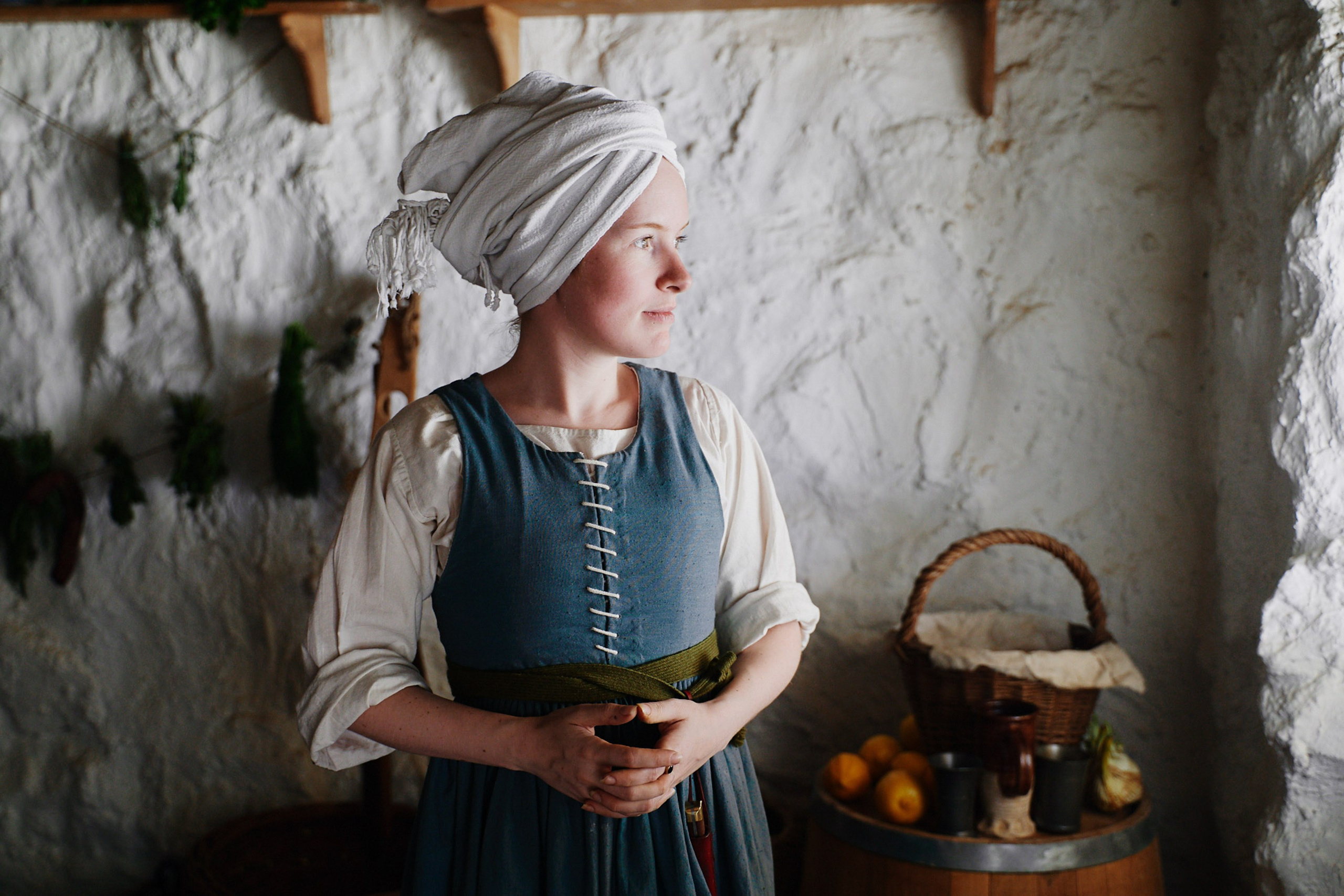 Man working with tools in rustic setting