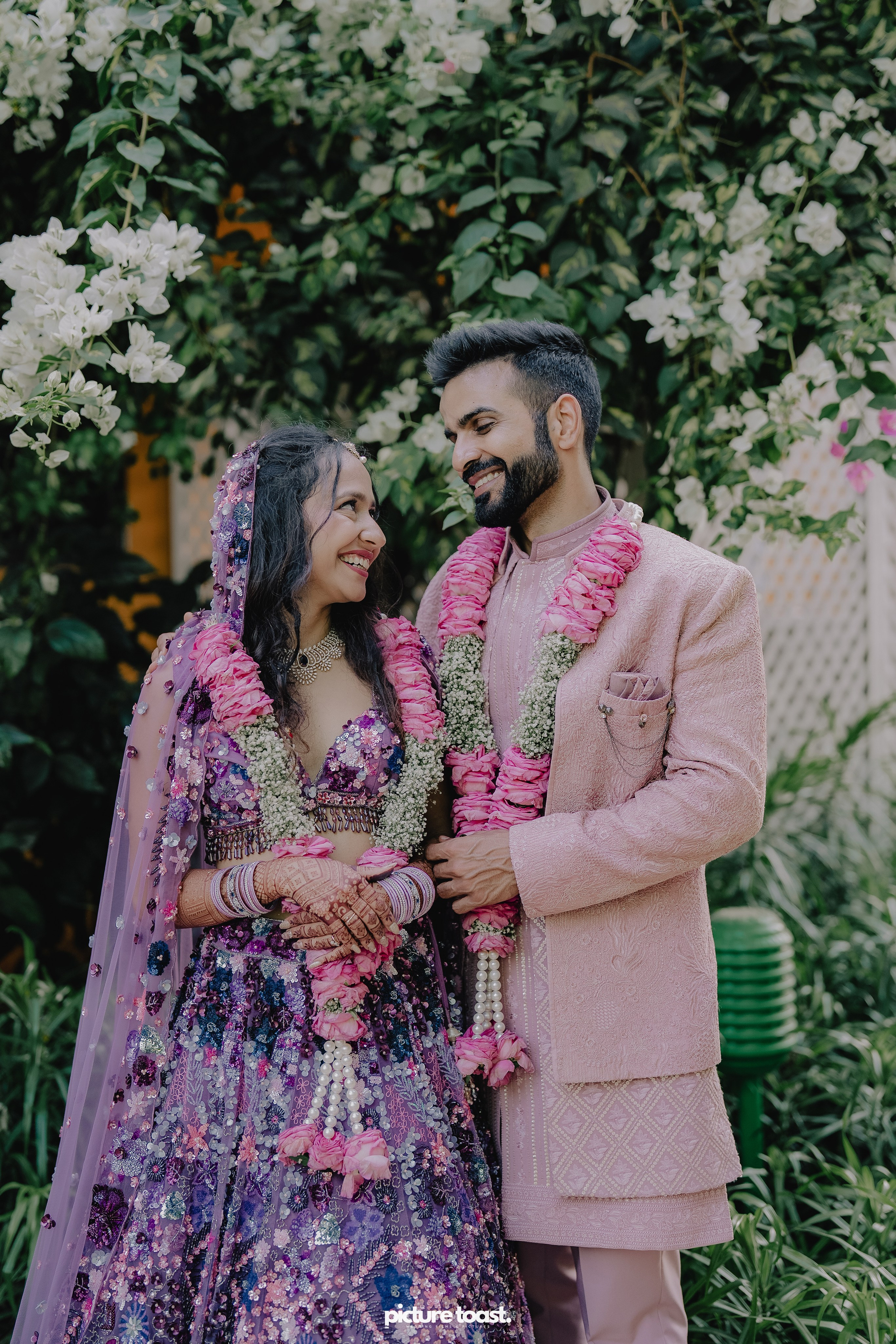 Varamala Ft. Barbie & Aneesh. Fine art Wedding Photographers in India & Canada