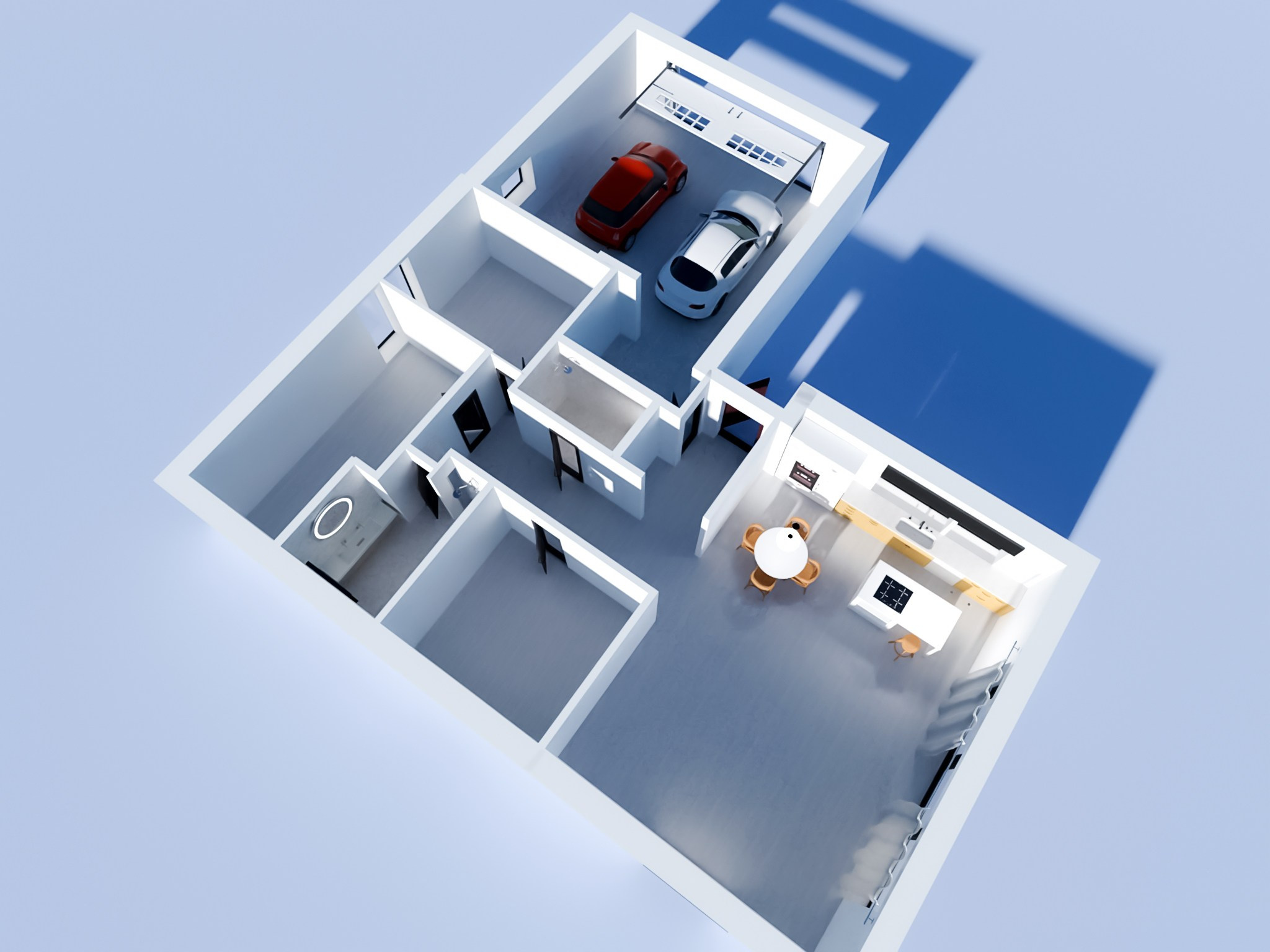 Namoar buto vizualizacija, planas 2D ir 3D. Elina Sapiega fotografė Vilniuje