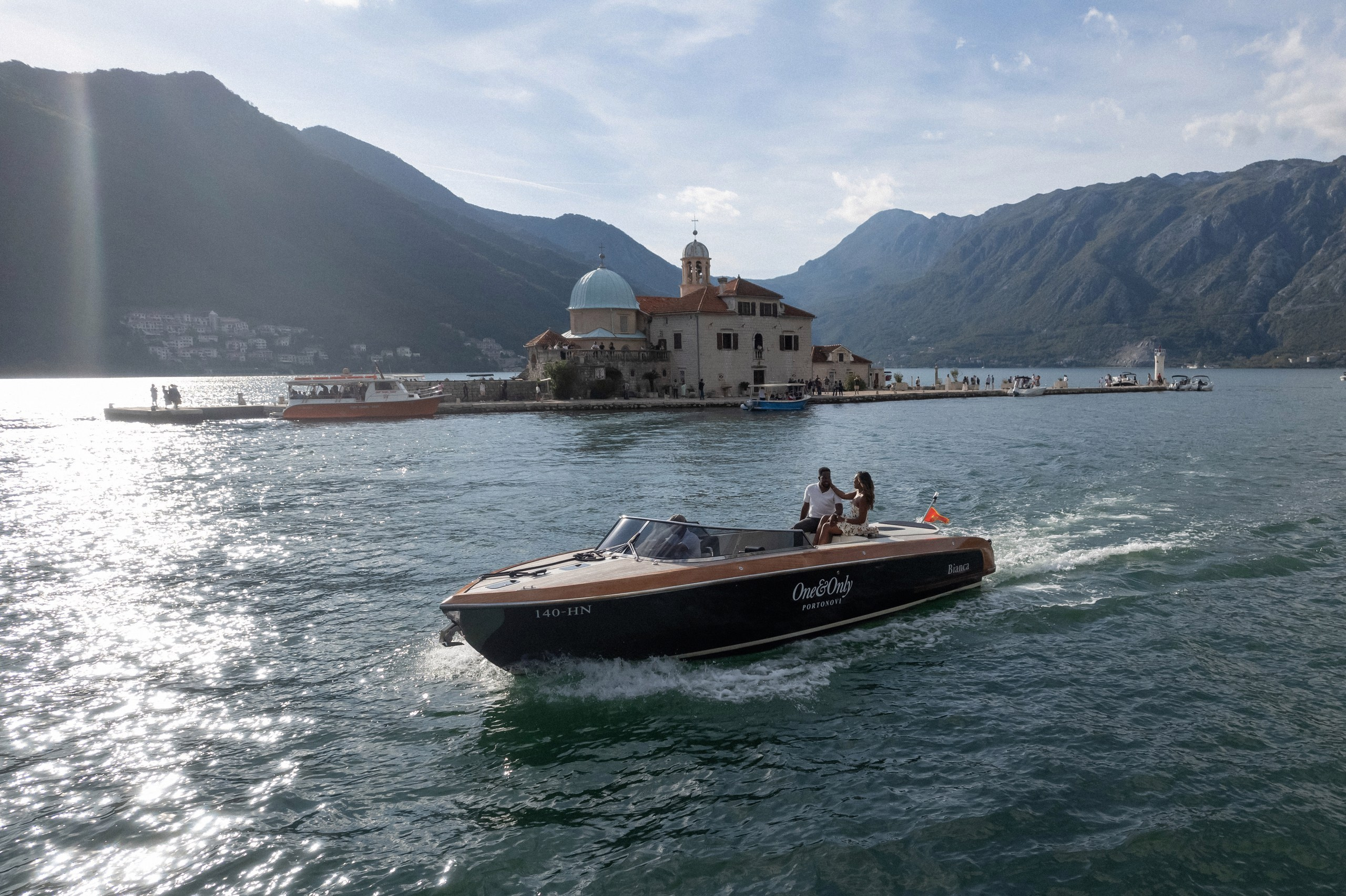 Boat tour from One&Only for the photoshoot