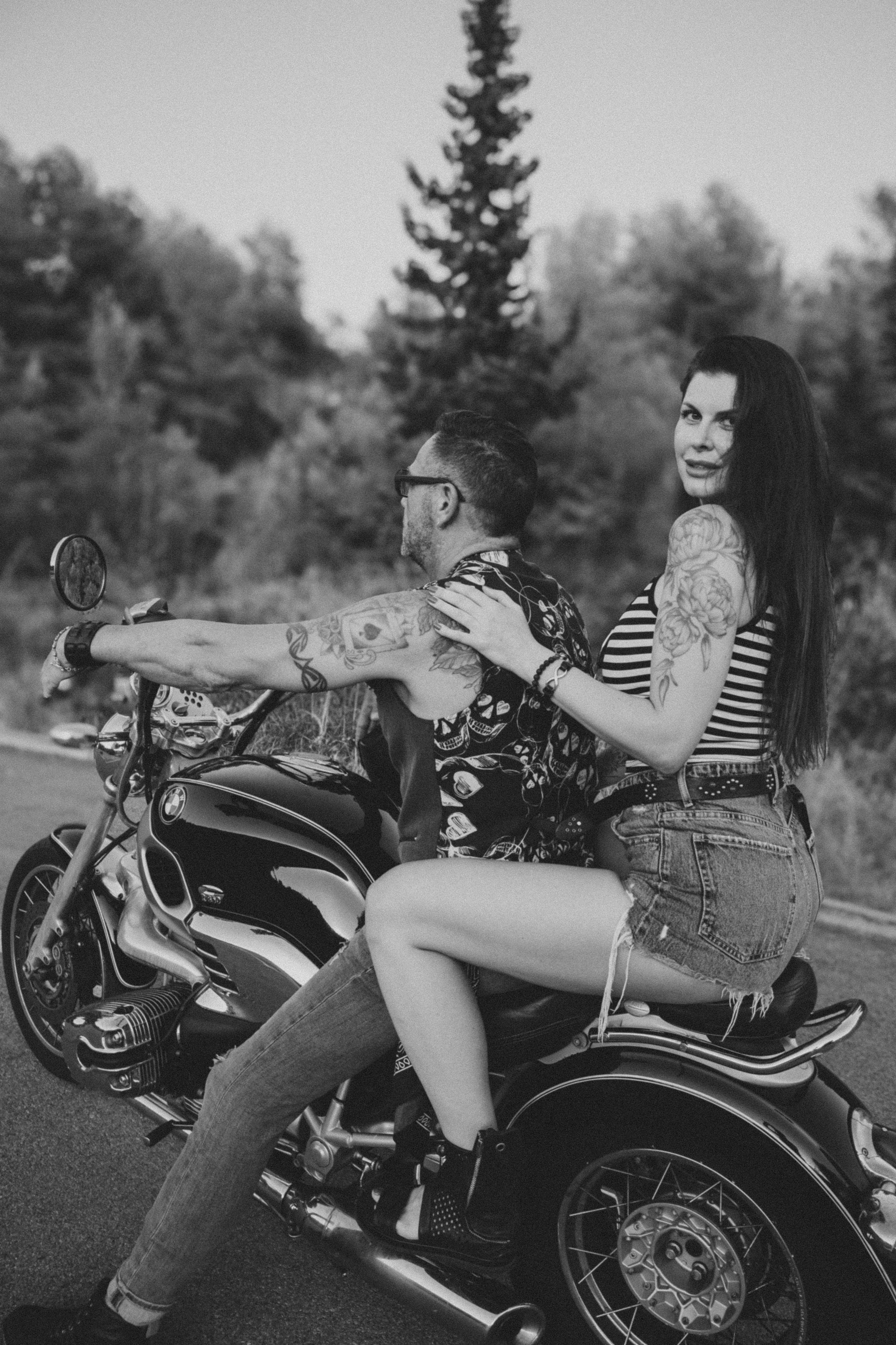 Фотосессия пары на мотоцикле. Профессиональная фотосъемка в Калафелле — Елена Медведева