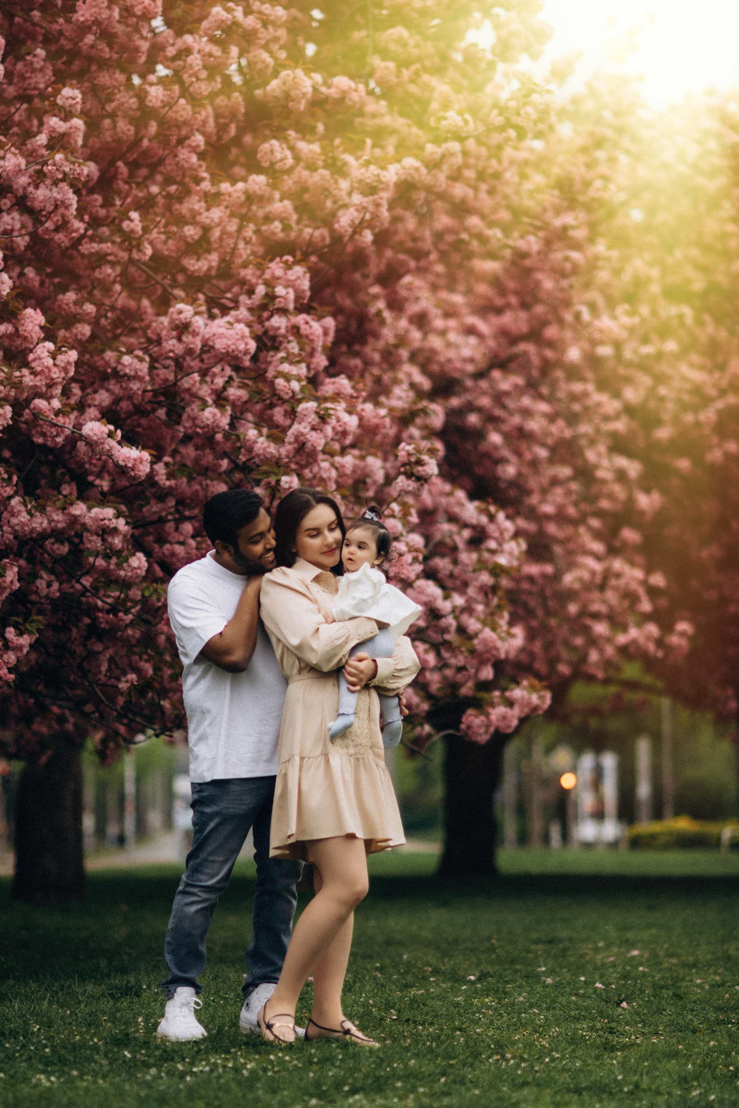 Family history in Sakura. Семейный фотограф Лейпциг, Германия