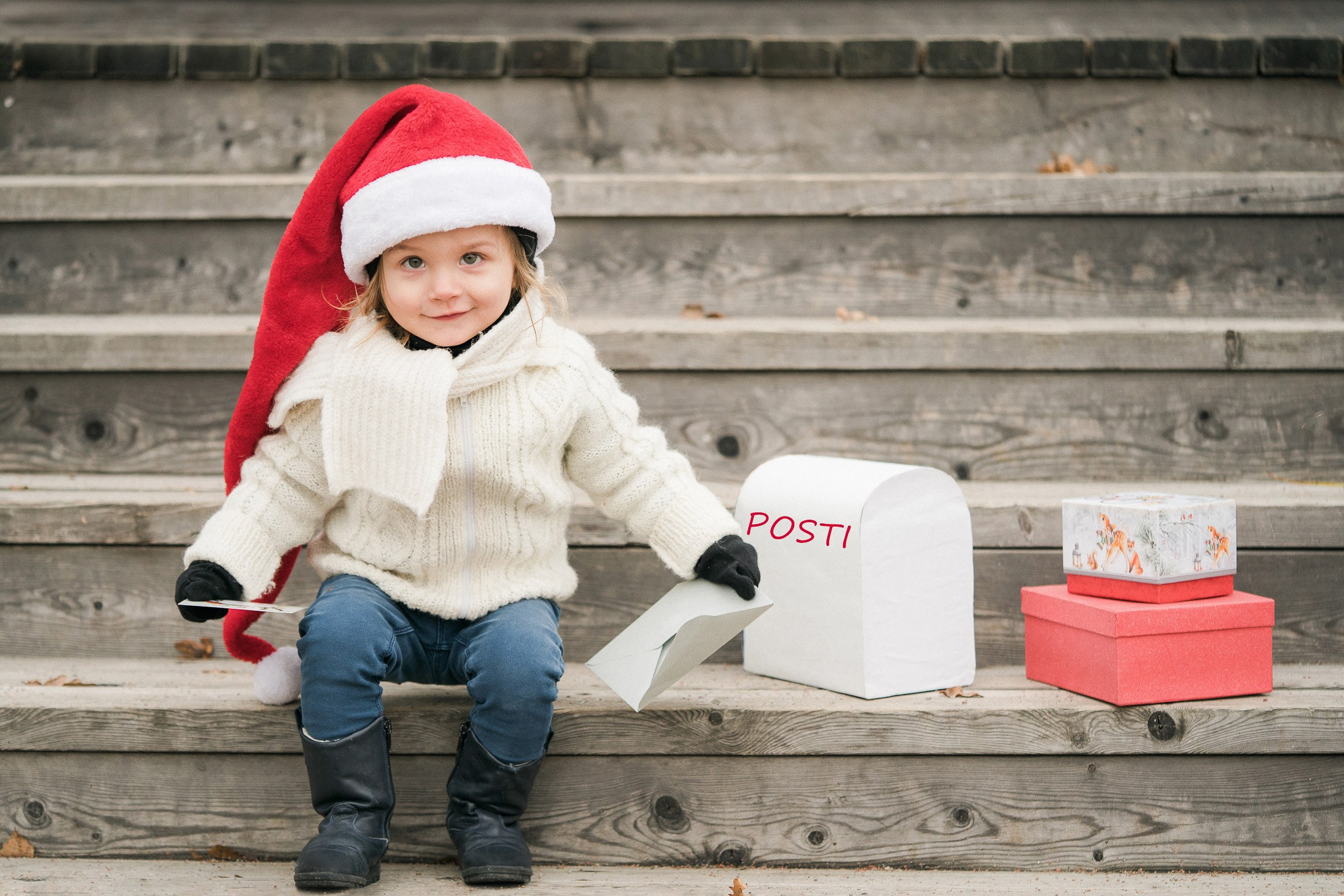 Joulukorttikuvaus miljöössä