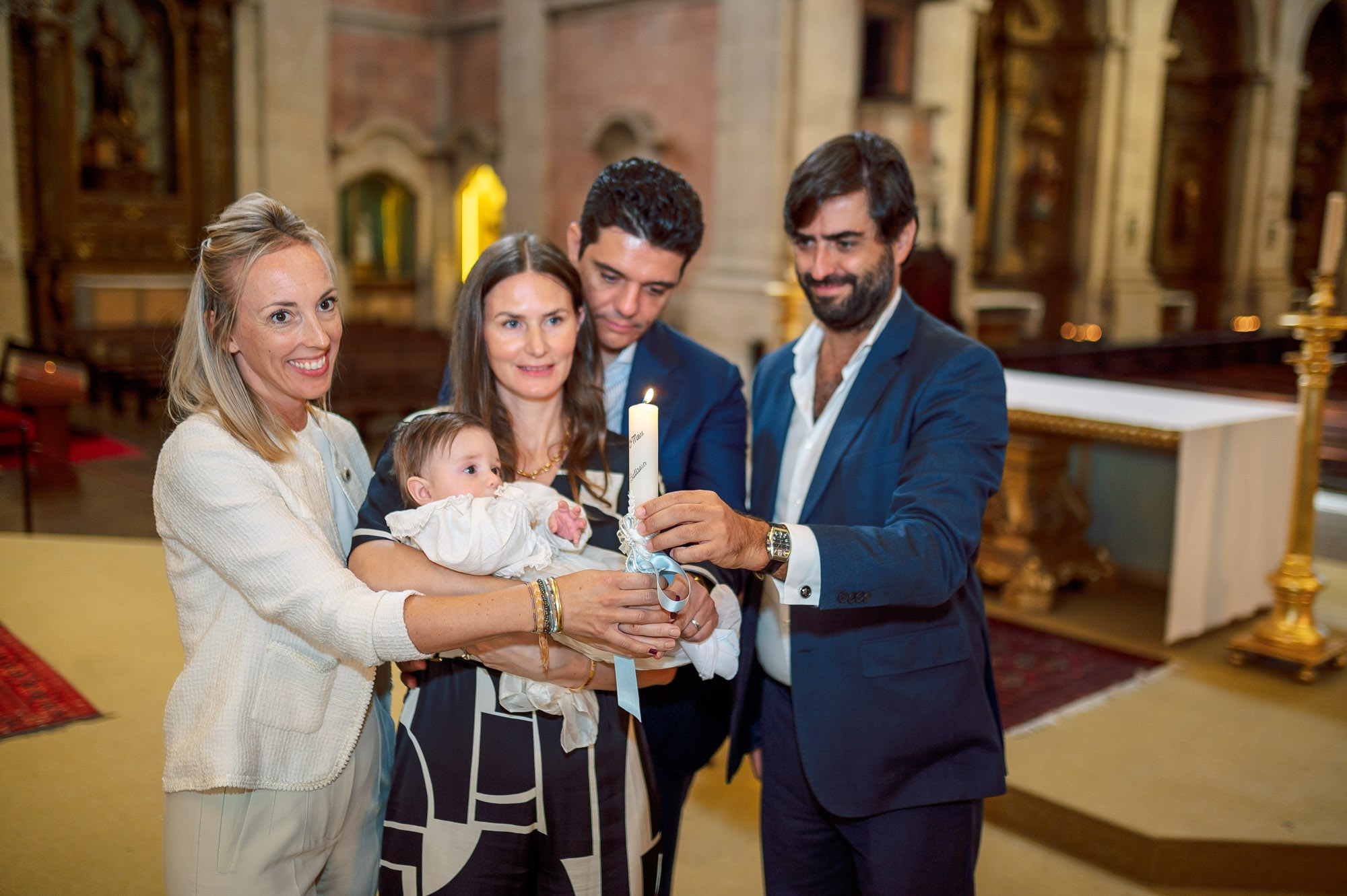 photography of a Catholic baptism in Lisbon
