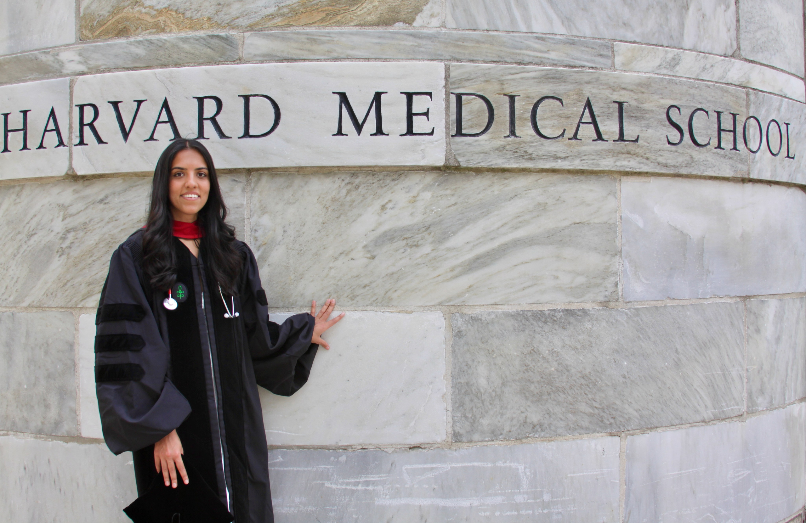 MD graduation with Ruhi. Kelly Sang, graduation and portrait photographer in Boston
