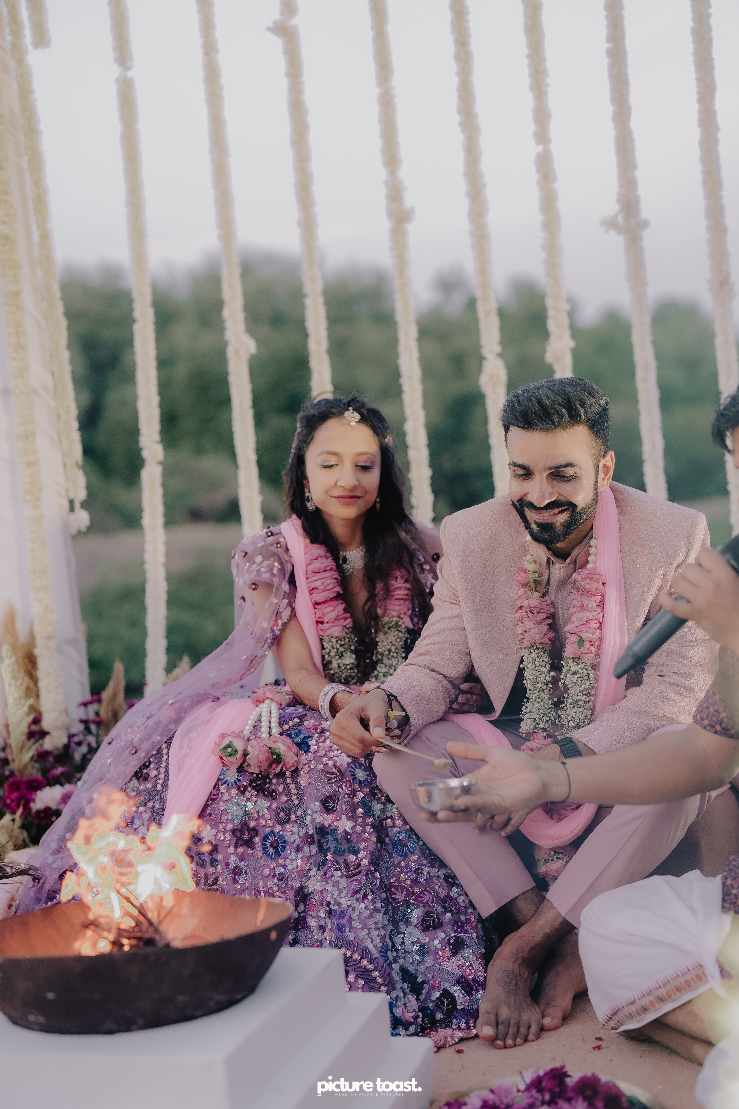 Varamala Ft. Barbie & Aneesh. Fine art Wedding Photographers in India & Canada