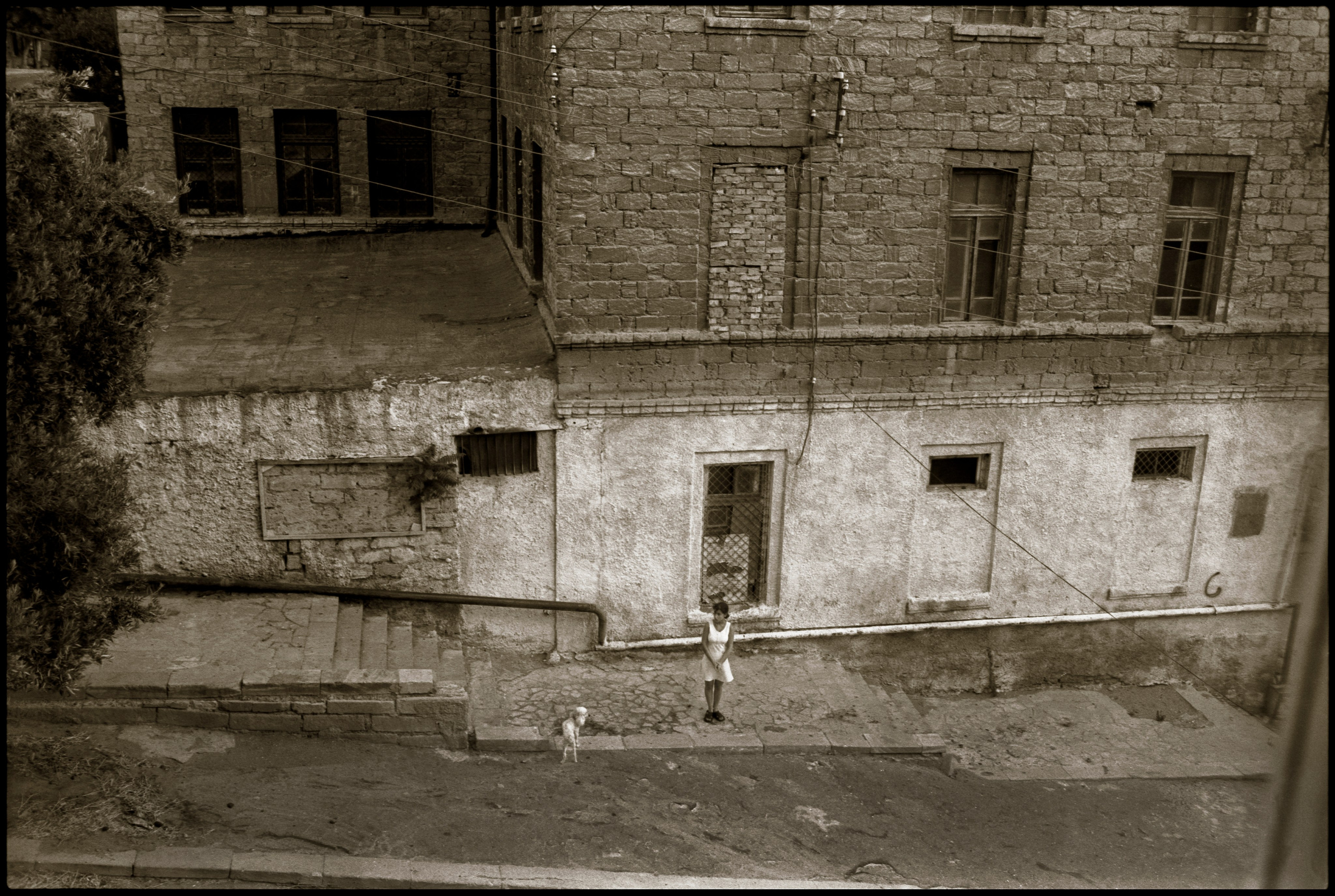 Girl with a dog.  Baku, 2001