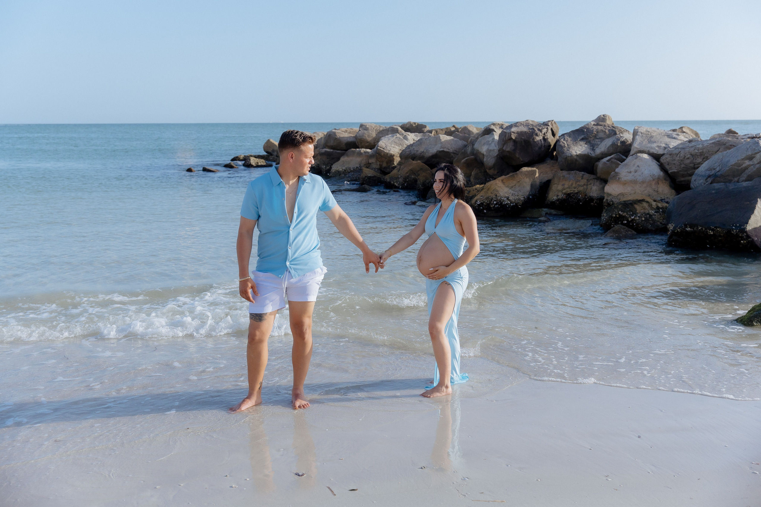 MATERNITY photo shoot on the beach sunset photo shoot session