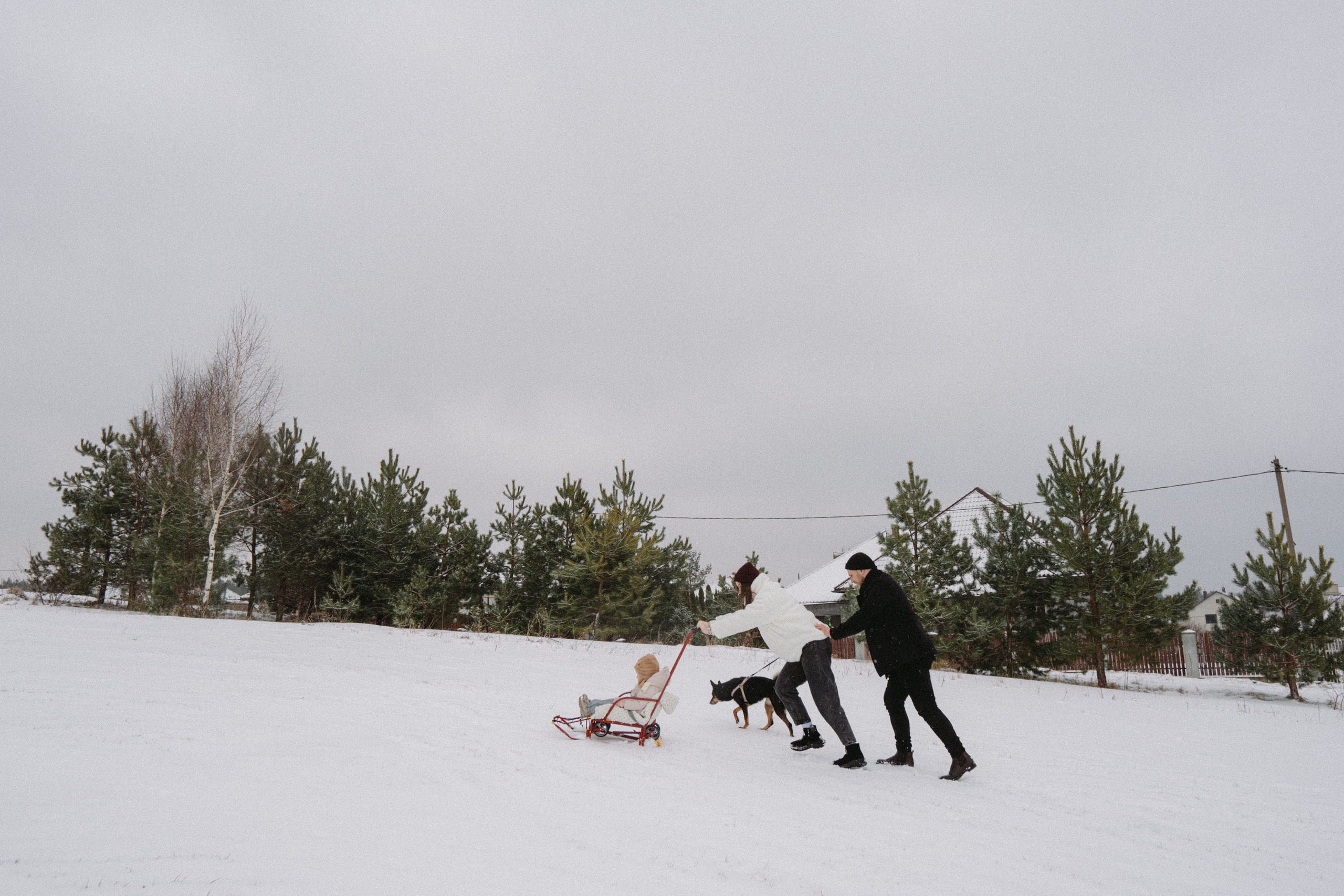 Winter happines. Family photographer in Warsaw Sasha Zenzina