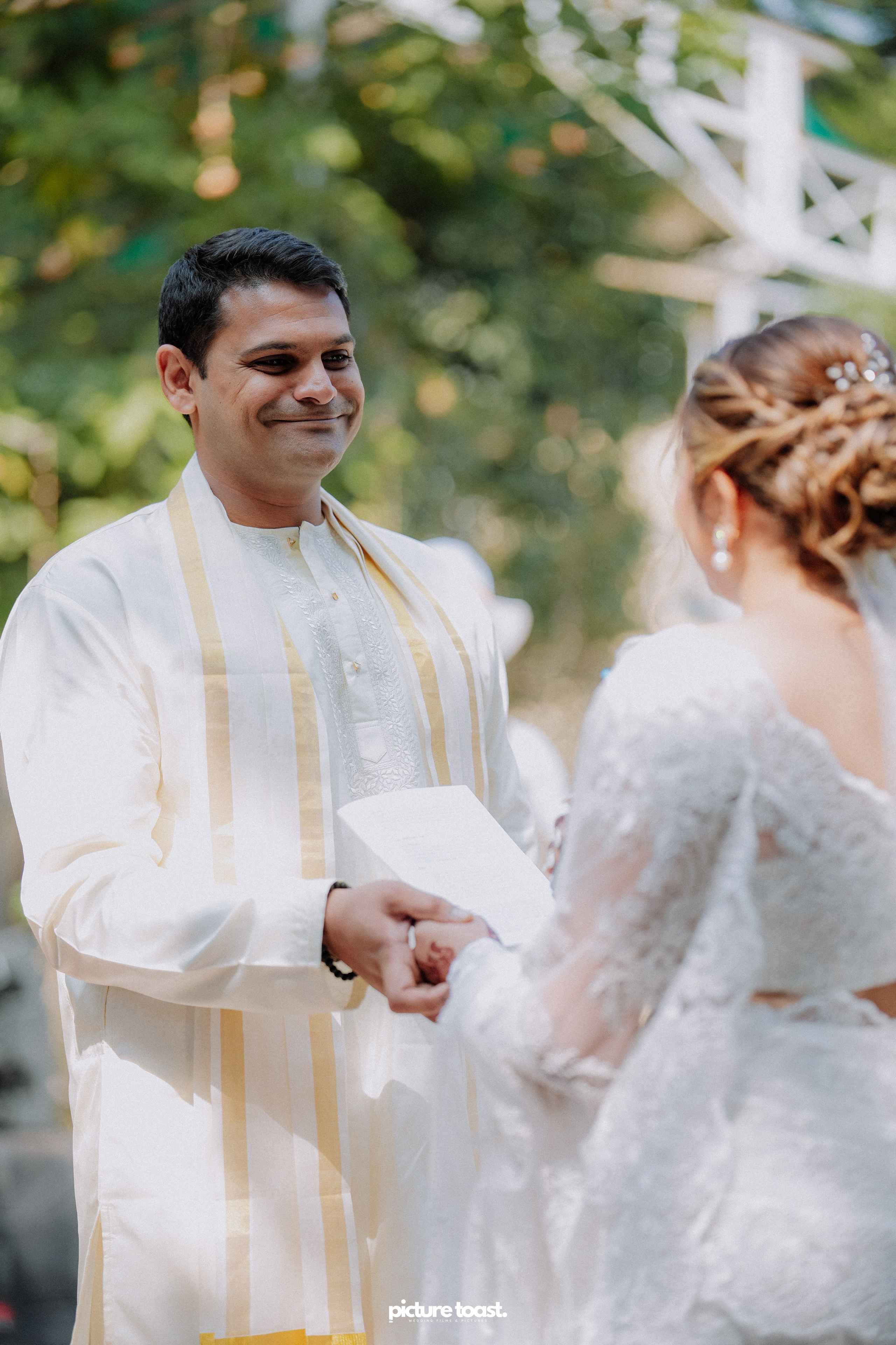 Blessing of Rajiv & Aashna. Fine art Wedding Photographers in India & Canada