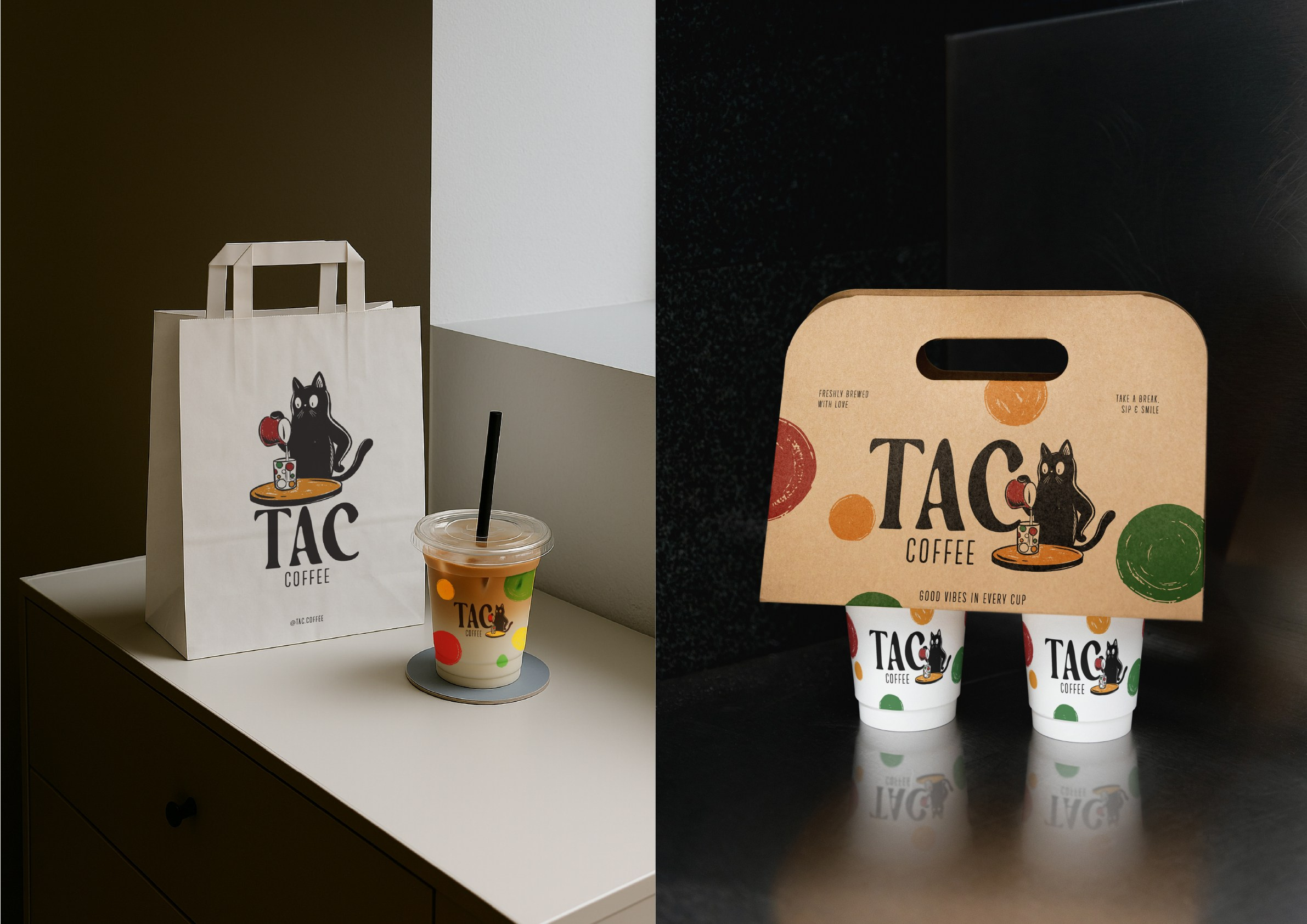 TAC coffee. Helen Reveur | Illustrator & Brand Designer | Ready-Made & Custom Illustrations