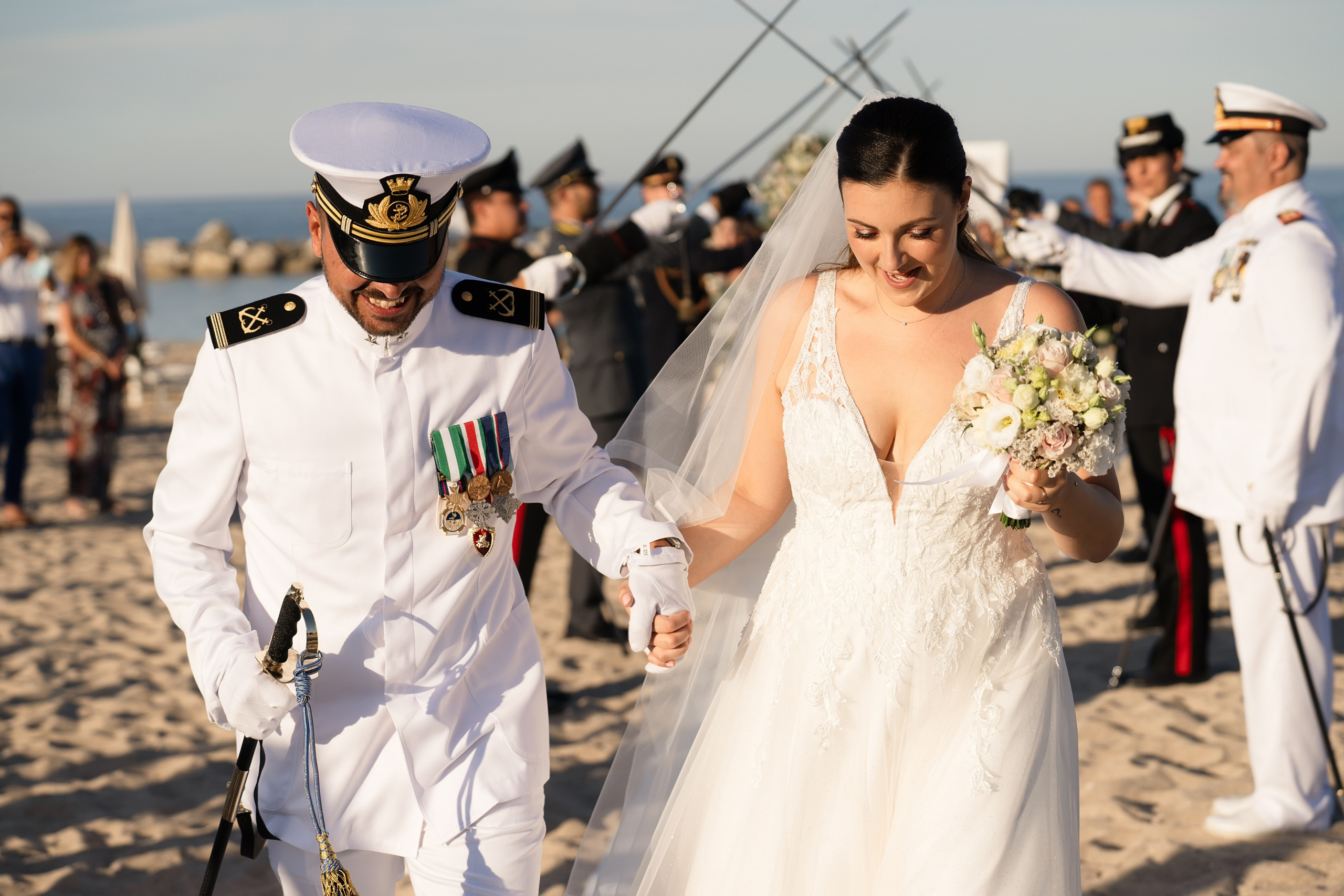 Valentina&Armando. Wedding on the beach. Family and wedding photographer in Italy Olga Kulikova