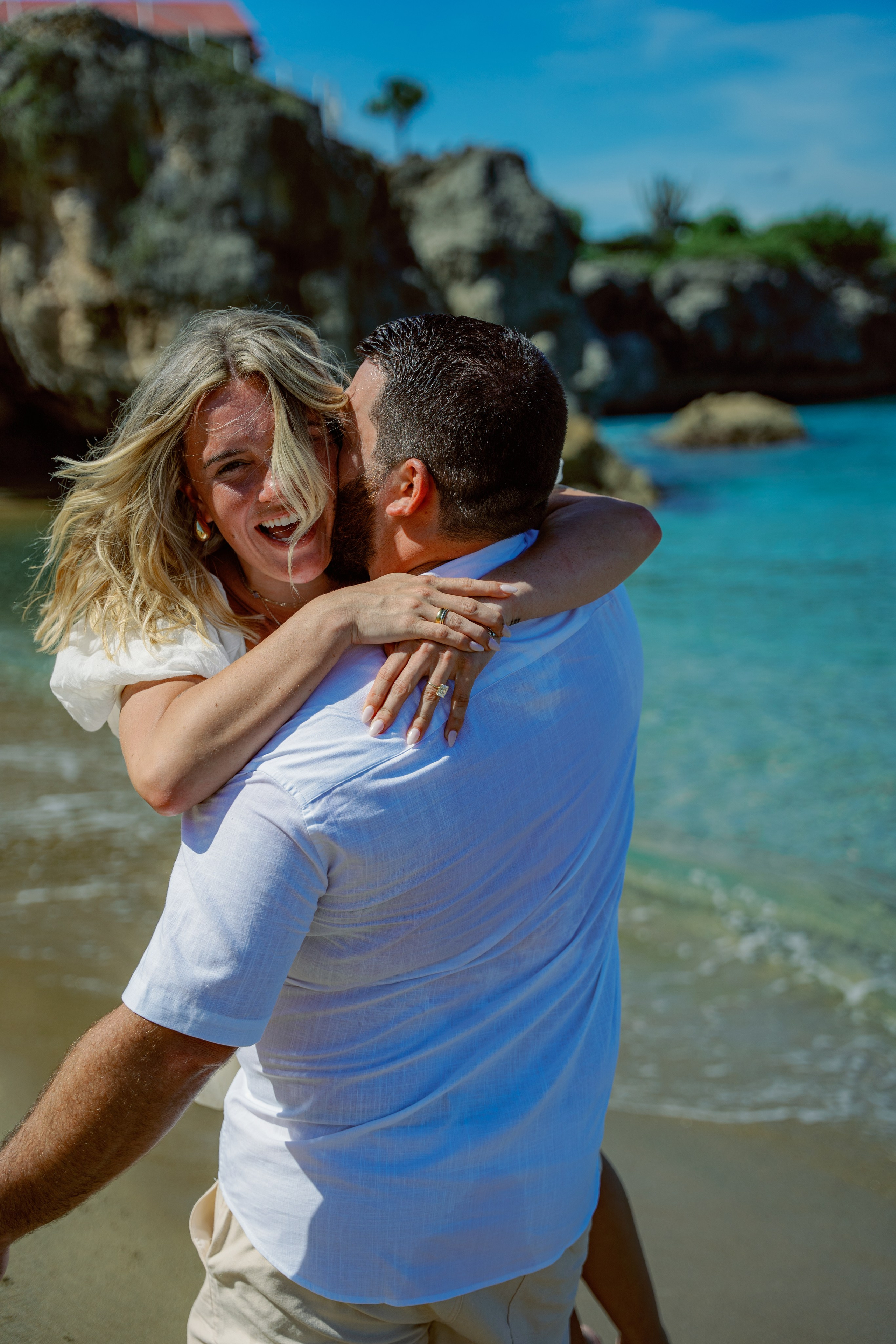 Beachside engagement portraits in Puerto Plata, DR.