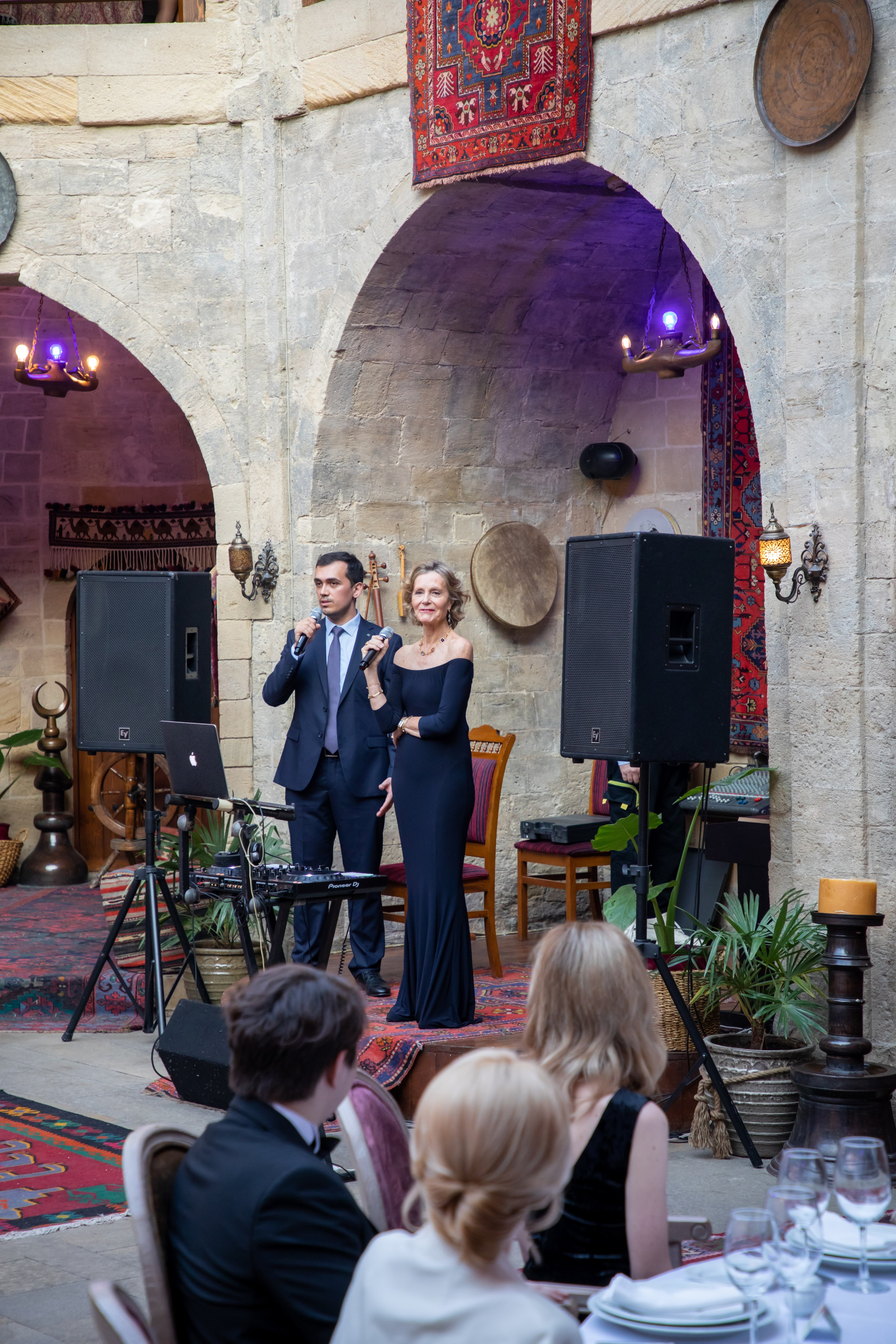 Gala-Dinner with the French Countess, the main etiquette expert Marie de Tilly. Baku Photographer