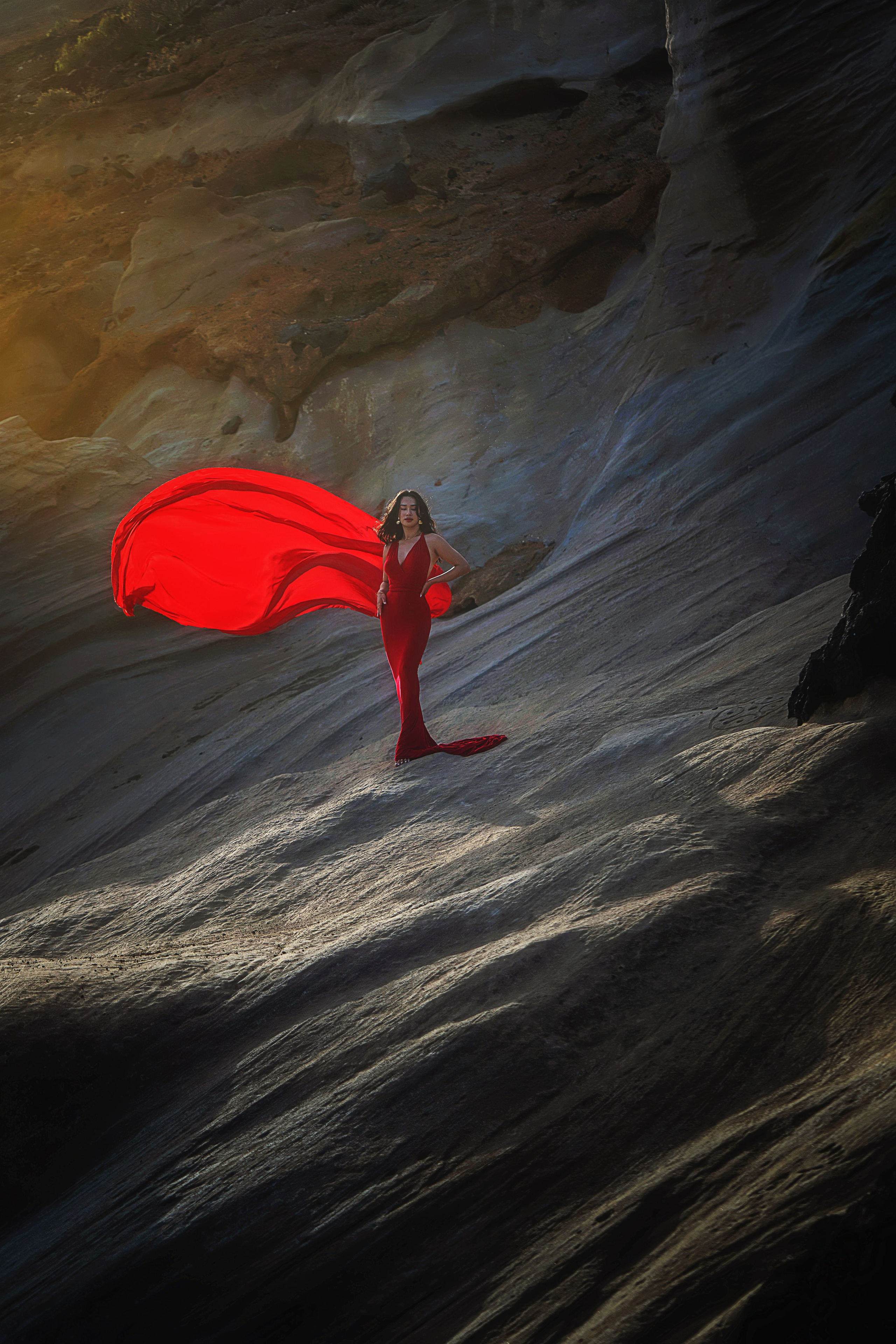 Sesión con vestido volador en Tenerife. Fotógrafa de familias, bodas, comuniones, newborn, premamá en Tenerife | Sesiones con vestidos voladores | Tania Bonnet