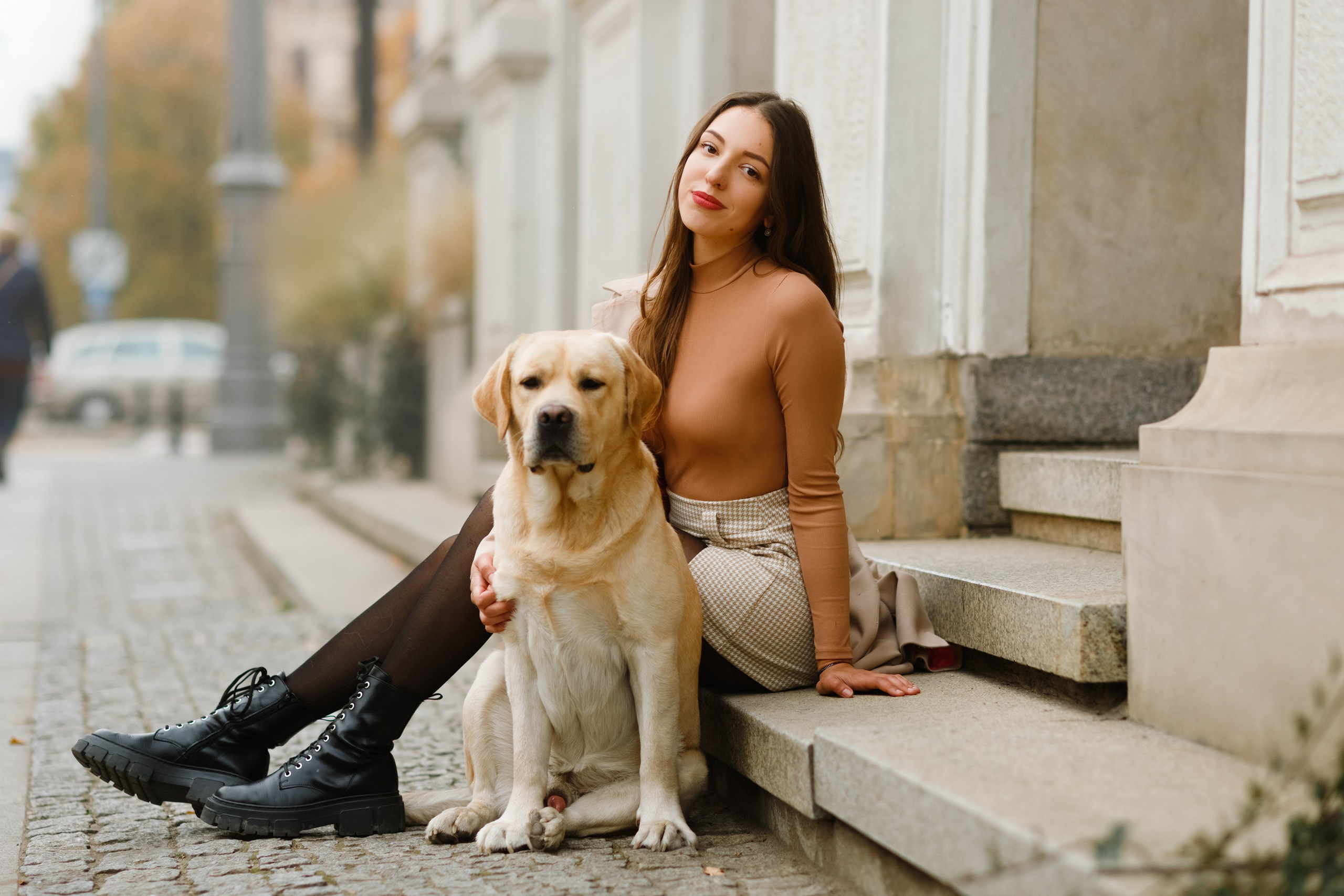 Katya & labrador. Kaja | fotograf psów we Wrocławiu