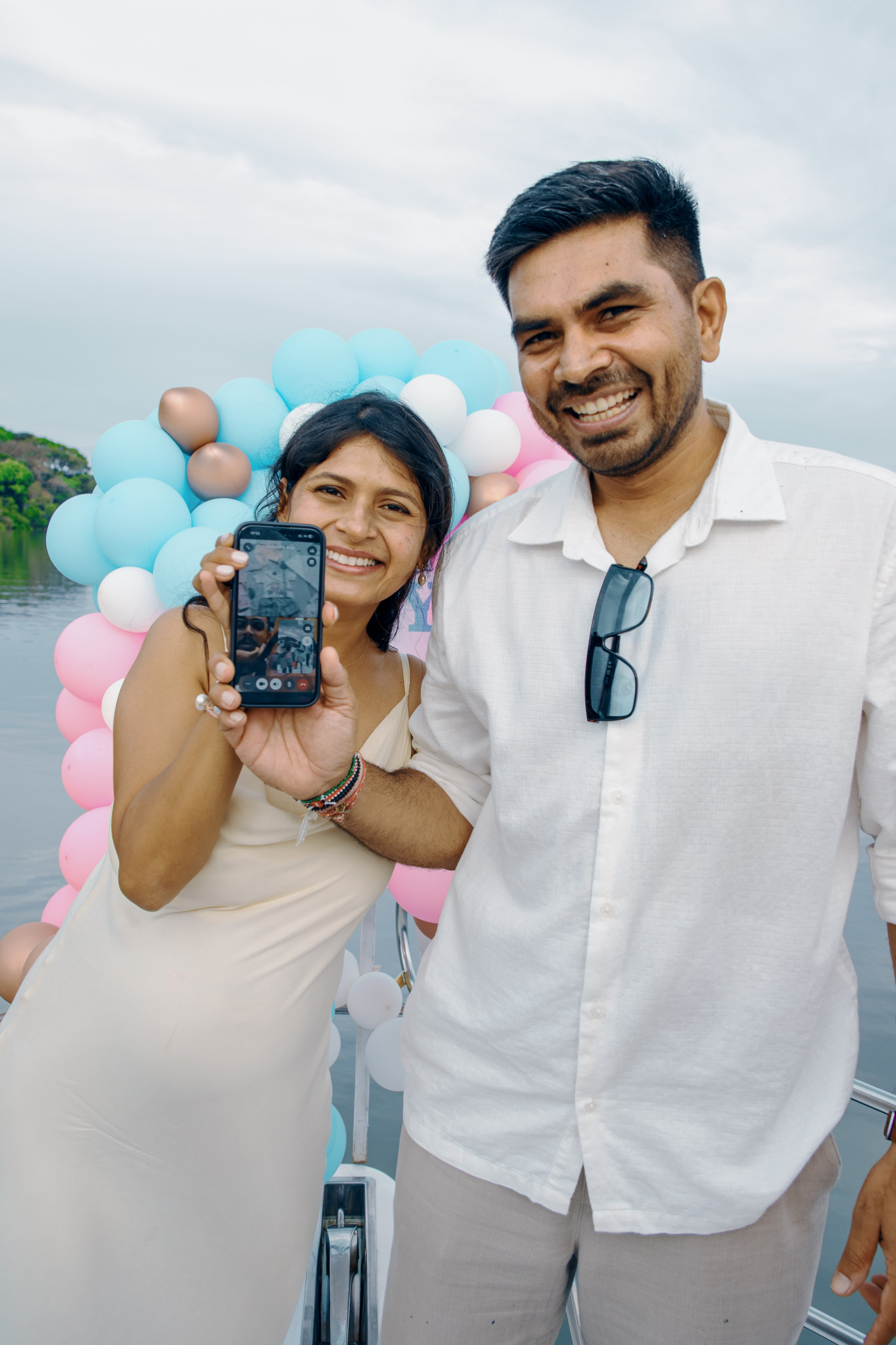 Gender Reveal Yacht Shoot. A creative consultant based in Mombasa, Kenya