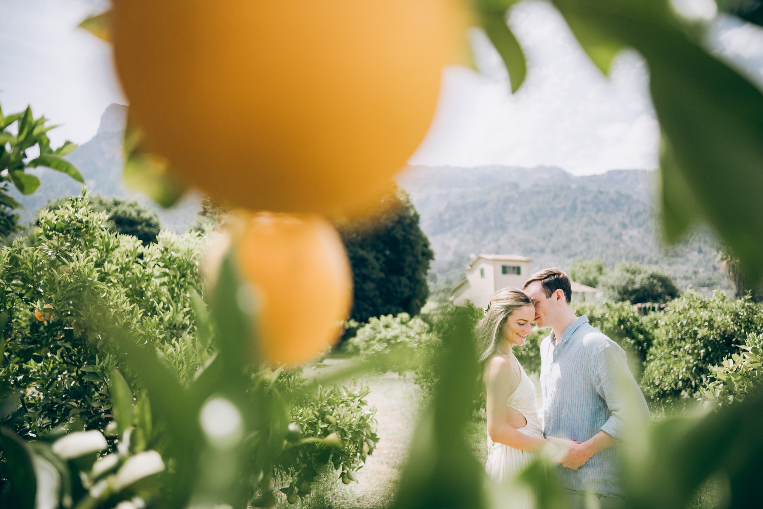 Relaxed Couple Session in Mallorca — Citrus Fields & Seaside. Фотограф у Пальма де Майорка