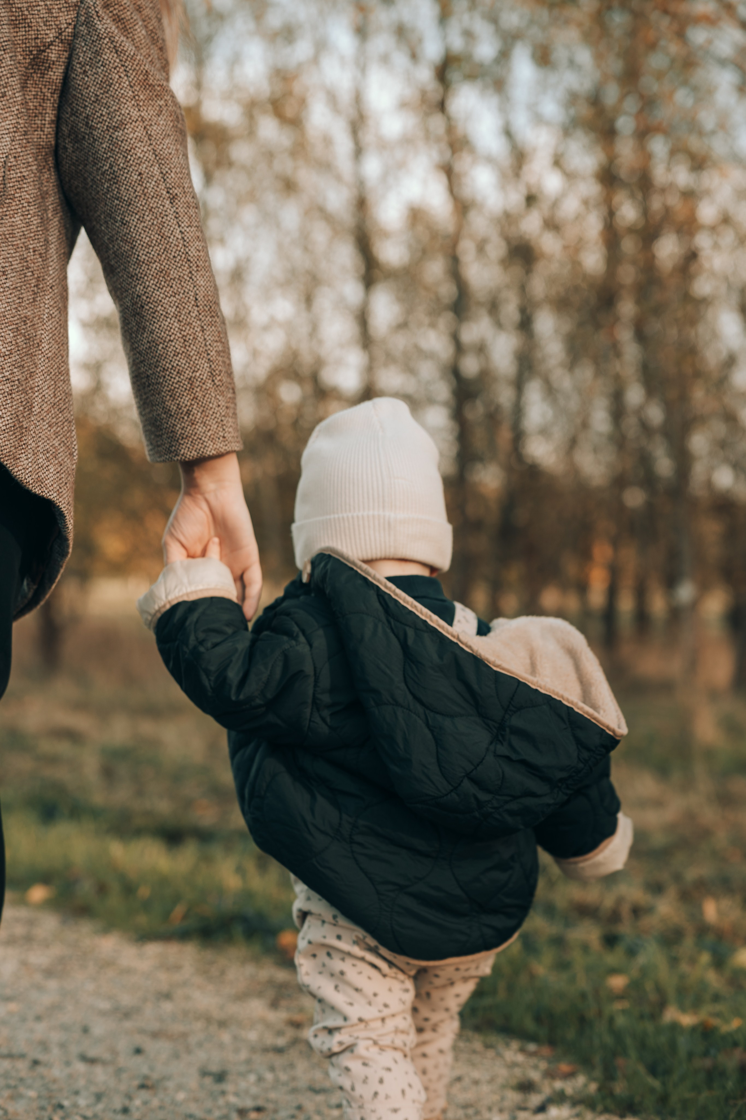 Holding mom's hand, bond between mother and child